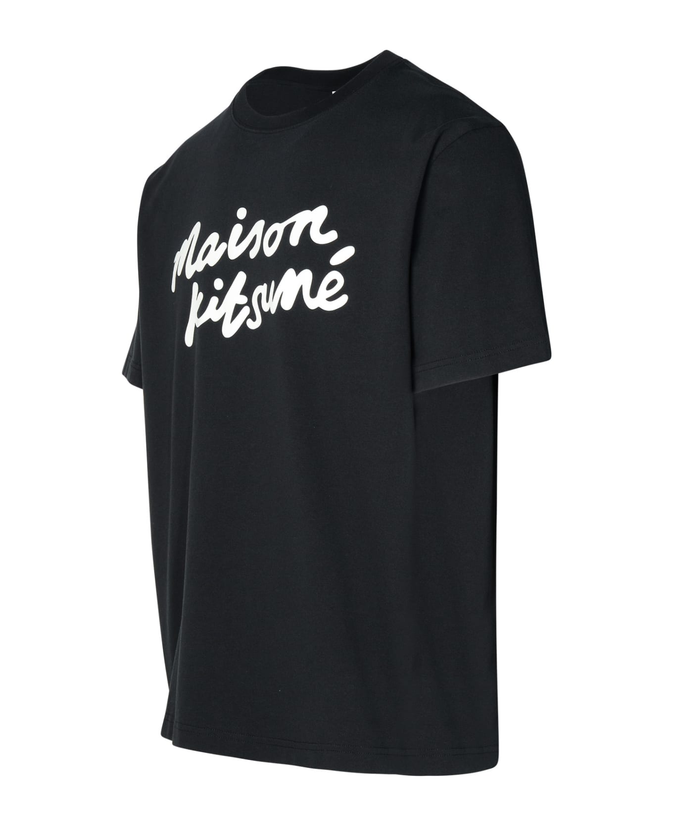 Maison Kitsuné Black Cotton T-shirt - Black