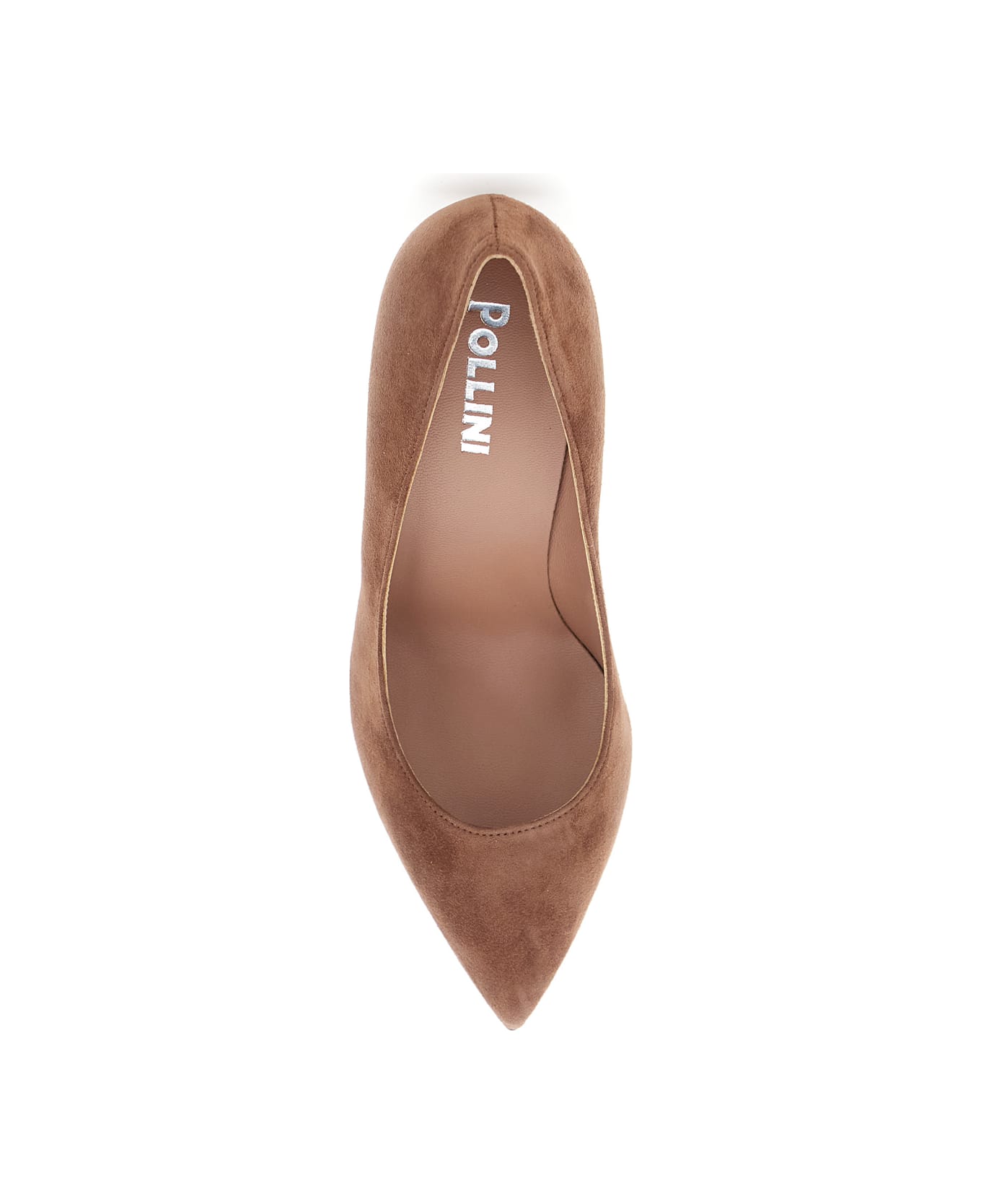 Pollini Brown Pumps With Stiletto High Heel In Suede Woman - Brown