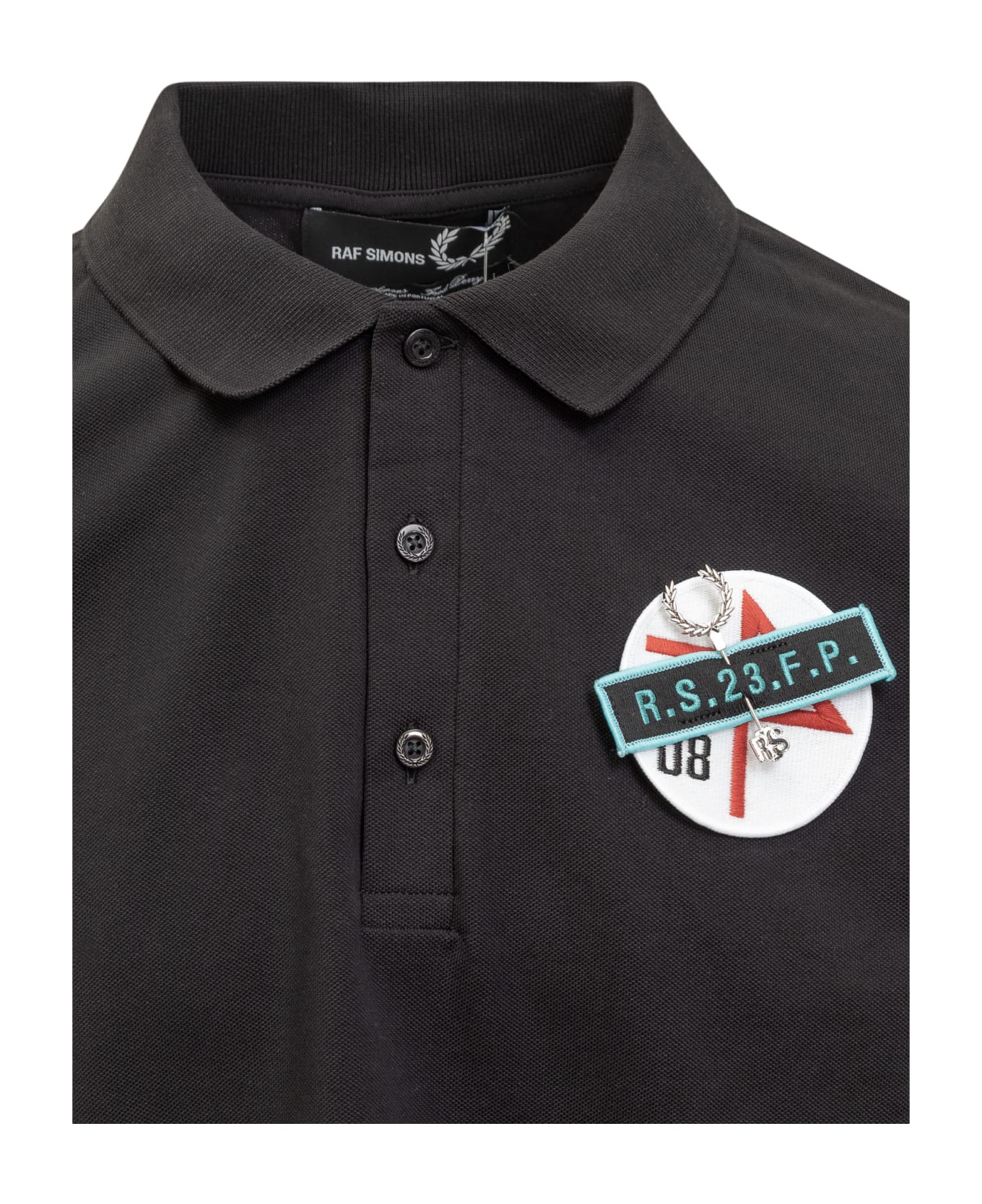 Fred Perry by Raf Simons Fred Perry X Raf Simons Polo With Patch - BLACK