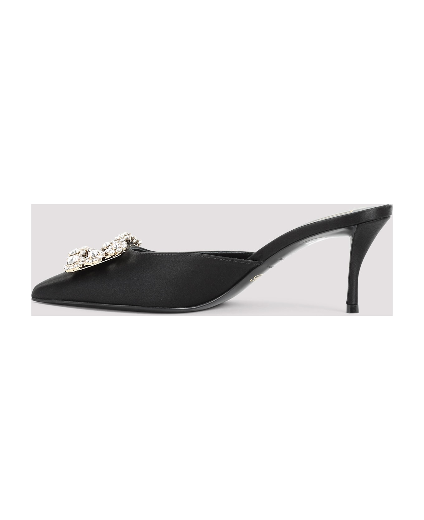 Roger Vivier Flower Strass 65 Mules - Nero