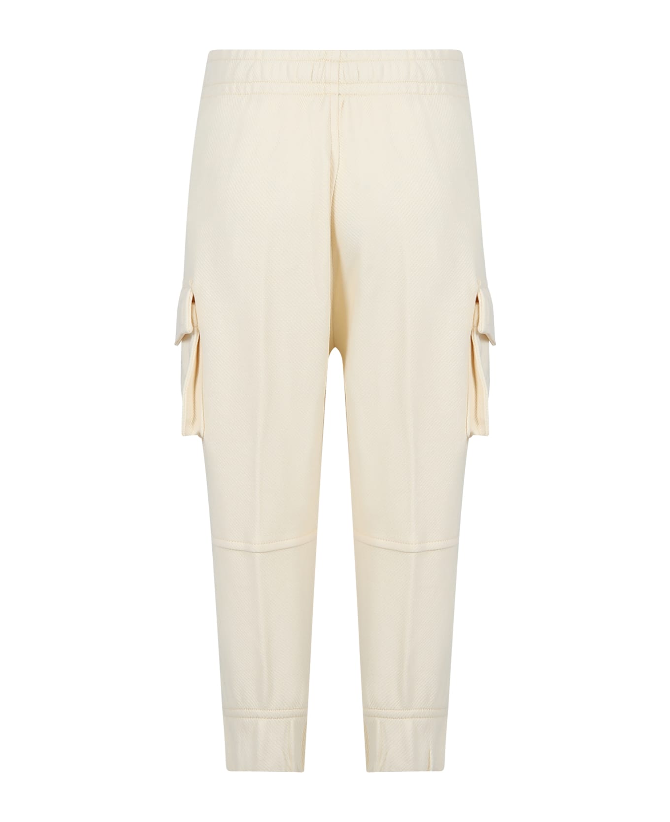 Calvin Klein Ivory Trousers For Boy With Logo - Ivory