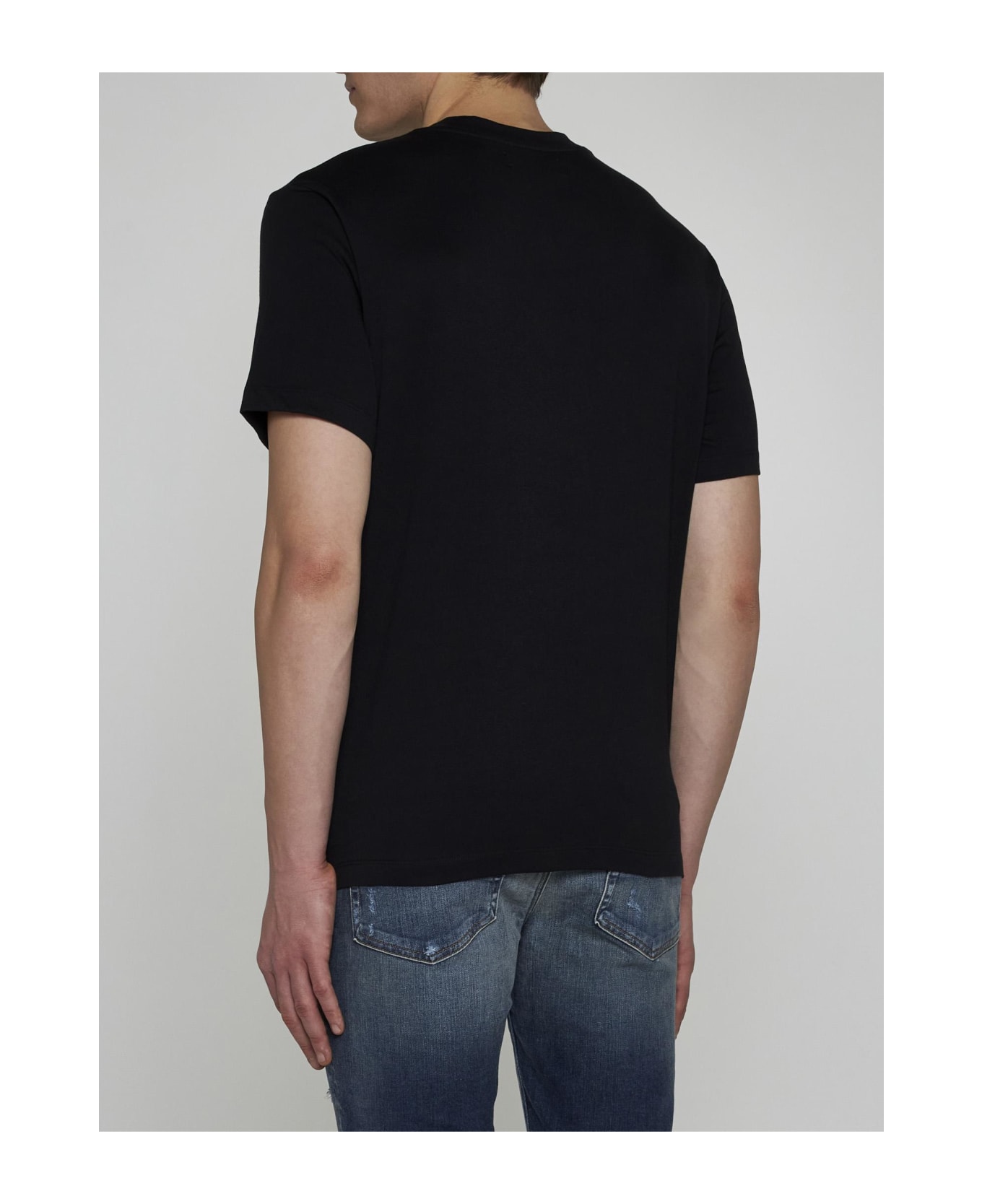 AMIRI Logo Cotton T-shirt - BLACK シャツ