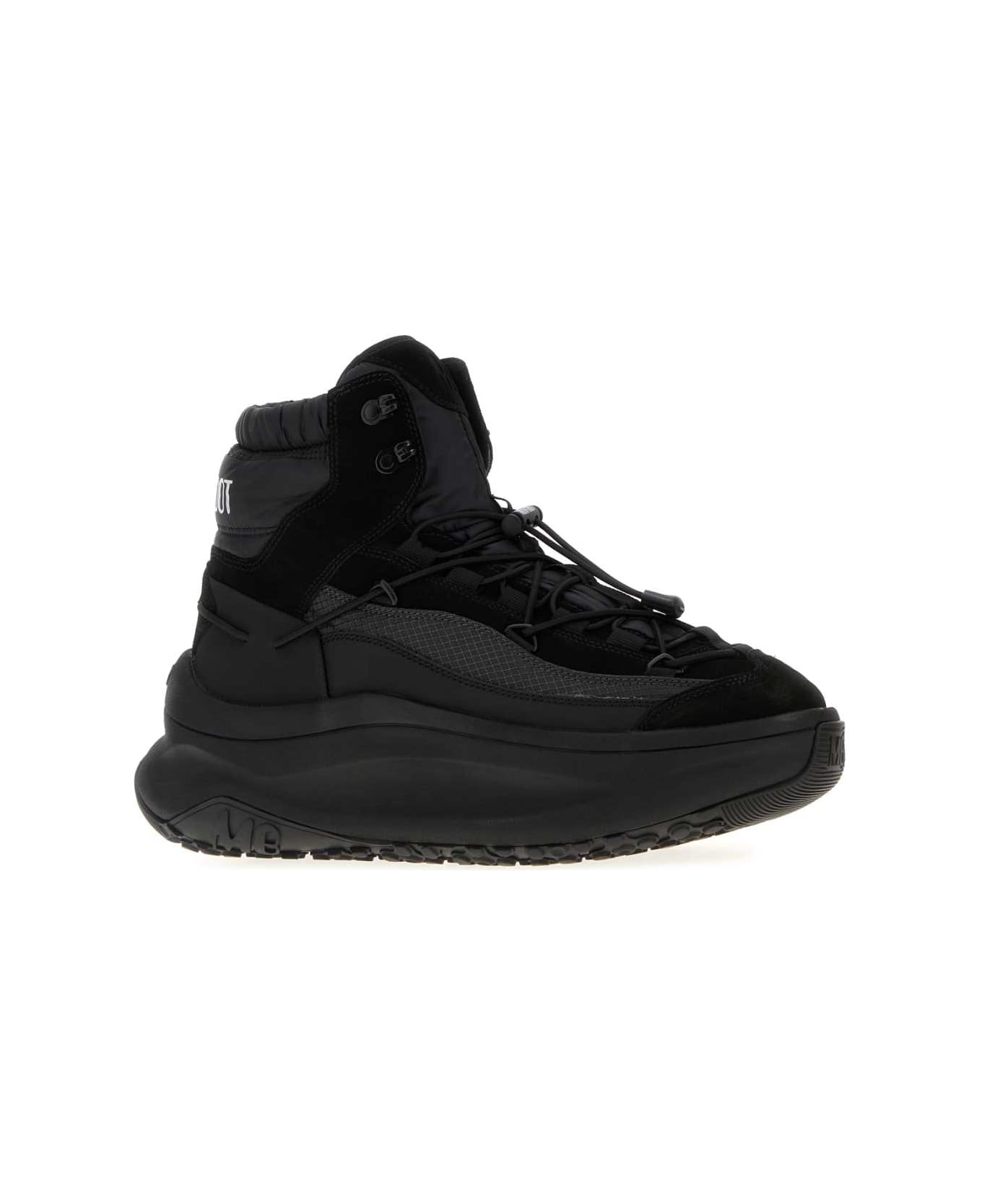 Moon Boot Black Fabric Moon247 Sneakers - BLACK