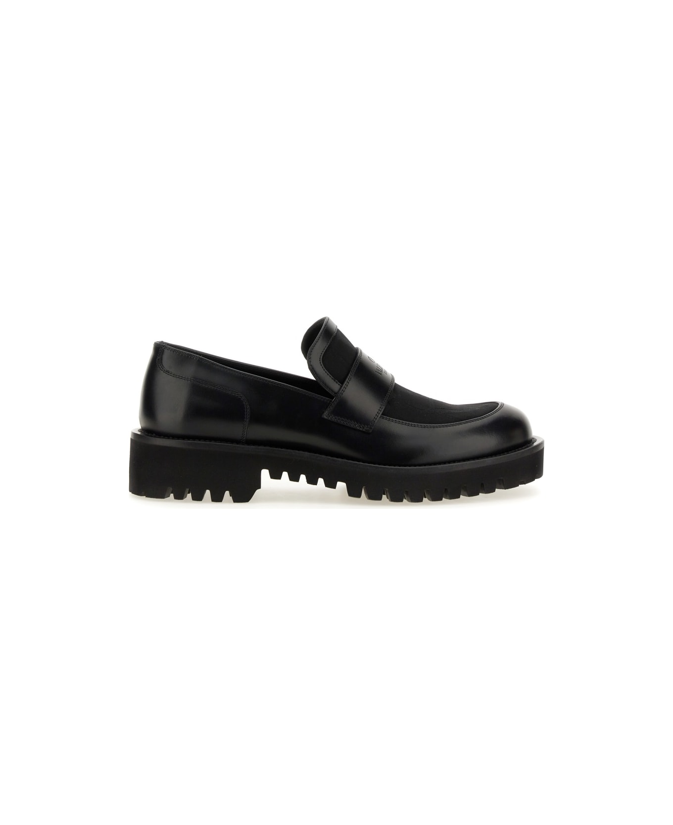 Valentino Garavani Moccasin Toile Iconographe - BLACK