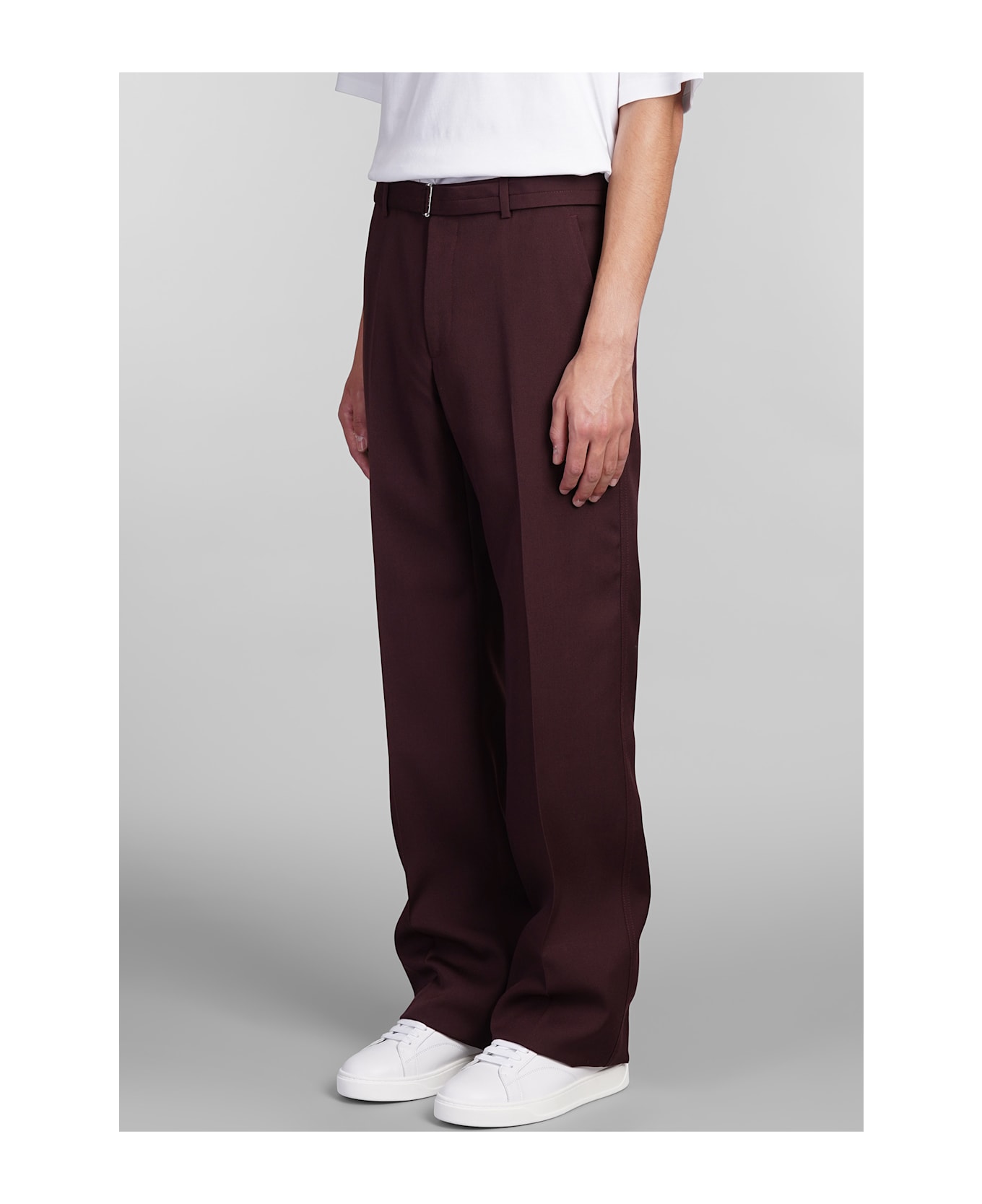 Lanvin Pants In Bordeaux Wool - bordeaux