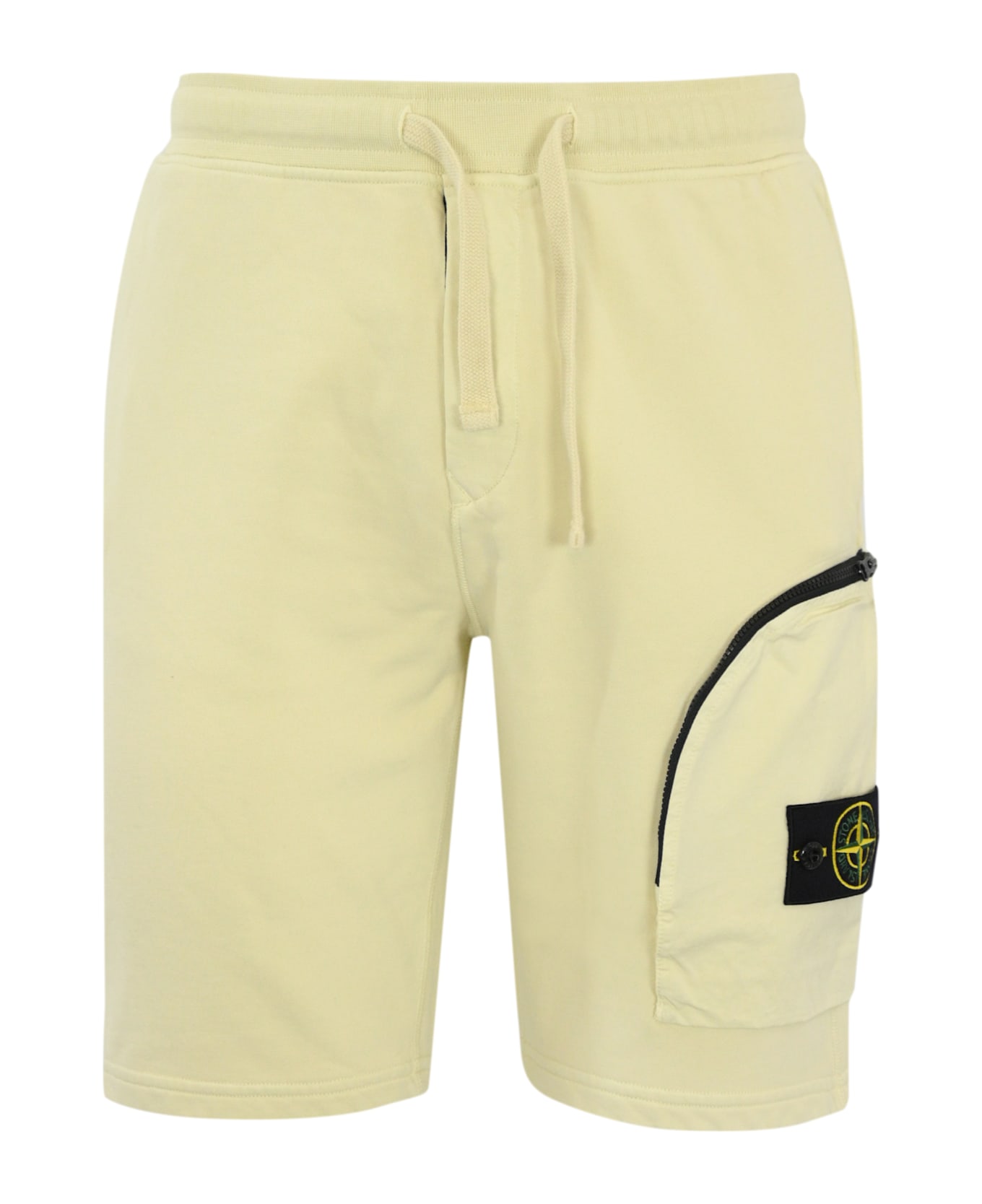Stone Island Bermuda Cargo 6200002 In Fleece - Oats