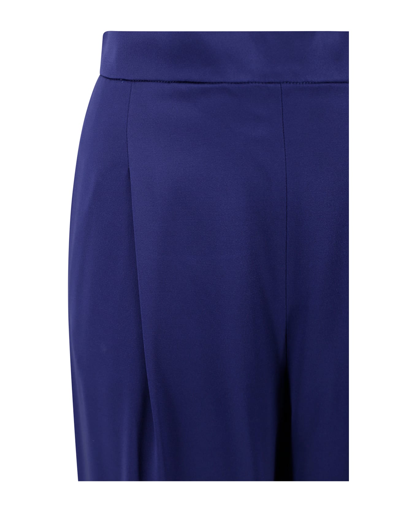 Max Mara Studio Fluid Pants In Envers Satin Max Mara Studio - Blue