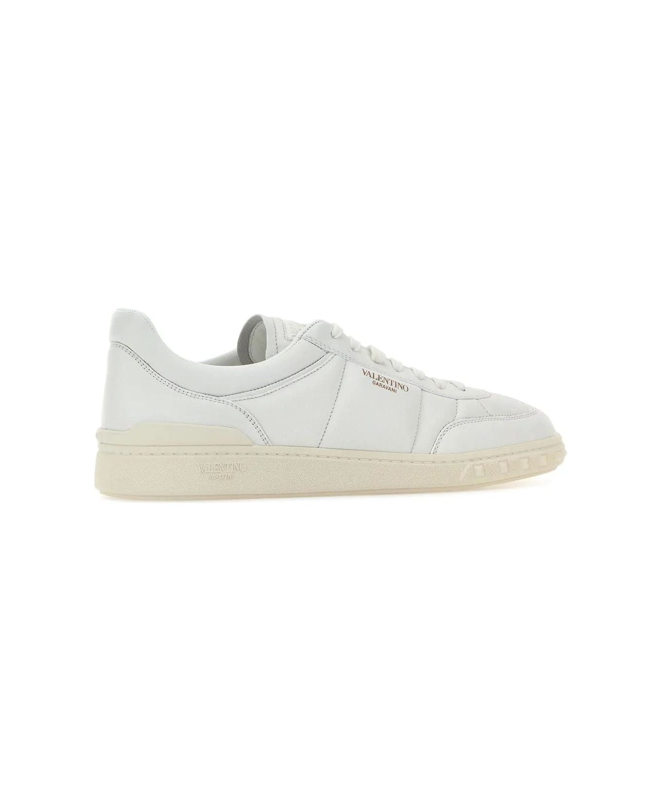 Valentino Garavani White Leather Upvillage Sneakers - BIANCOSNOWWHITE