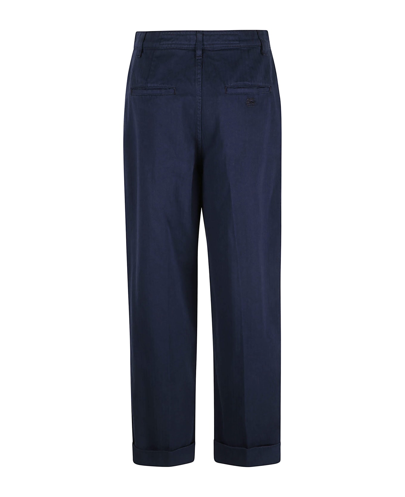 Etro Buttoned Classic Trousers - Blue