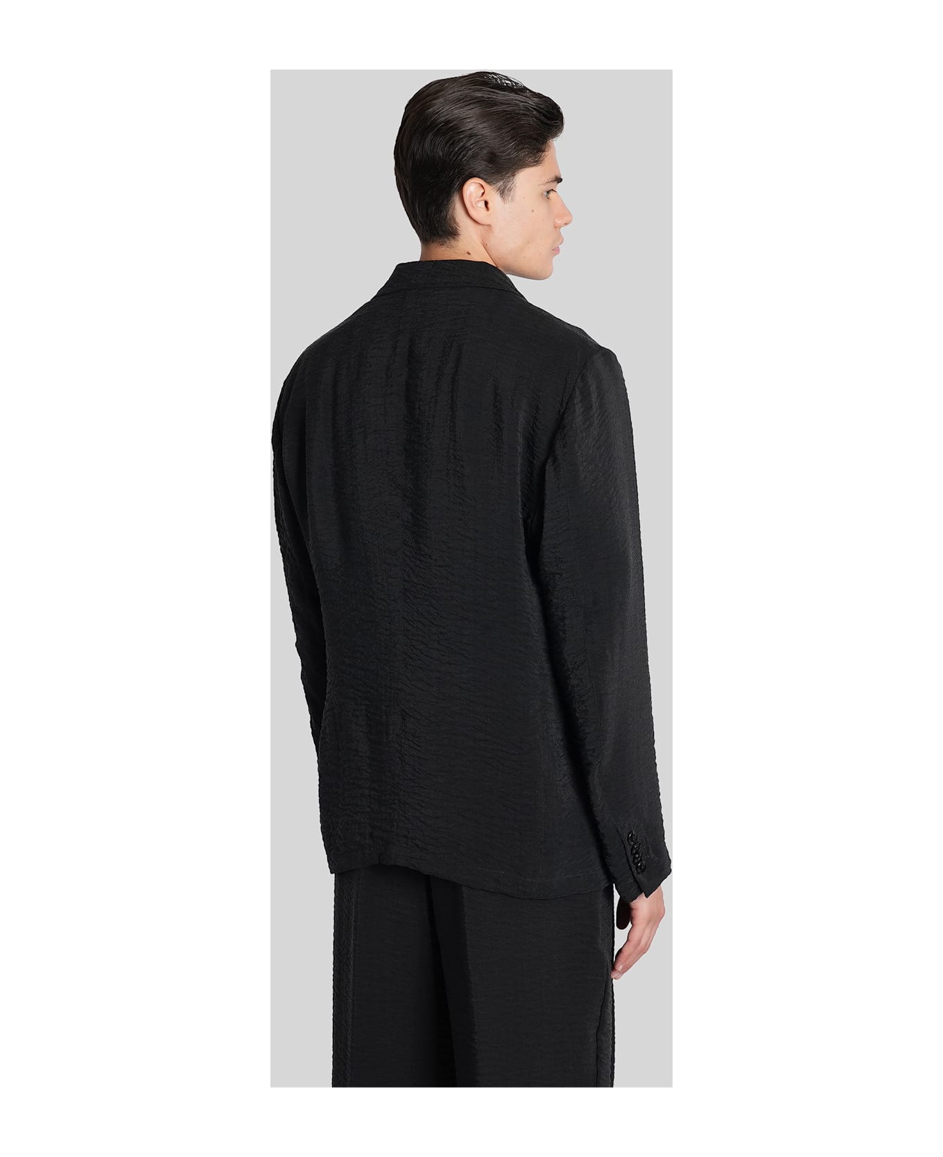 Giorgio Armani Blazer In Black Polyamide Polyester - black