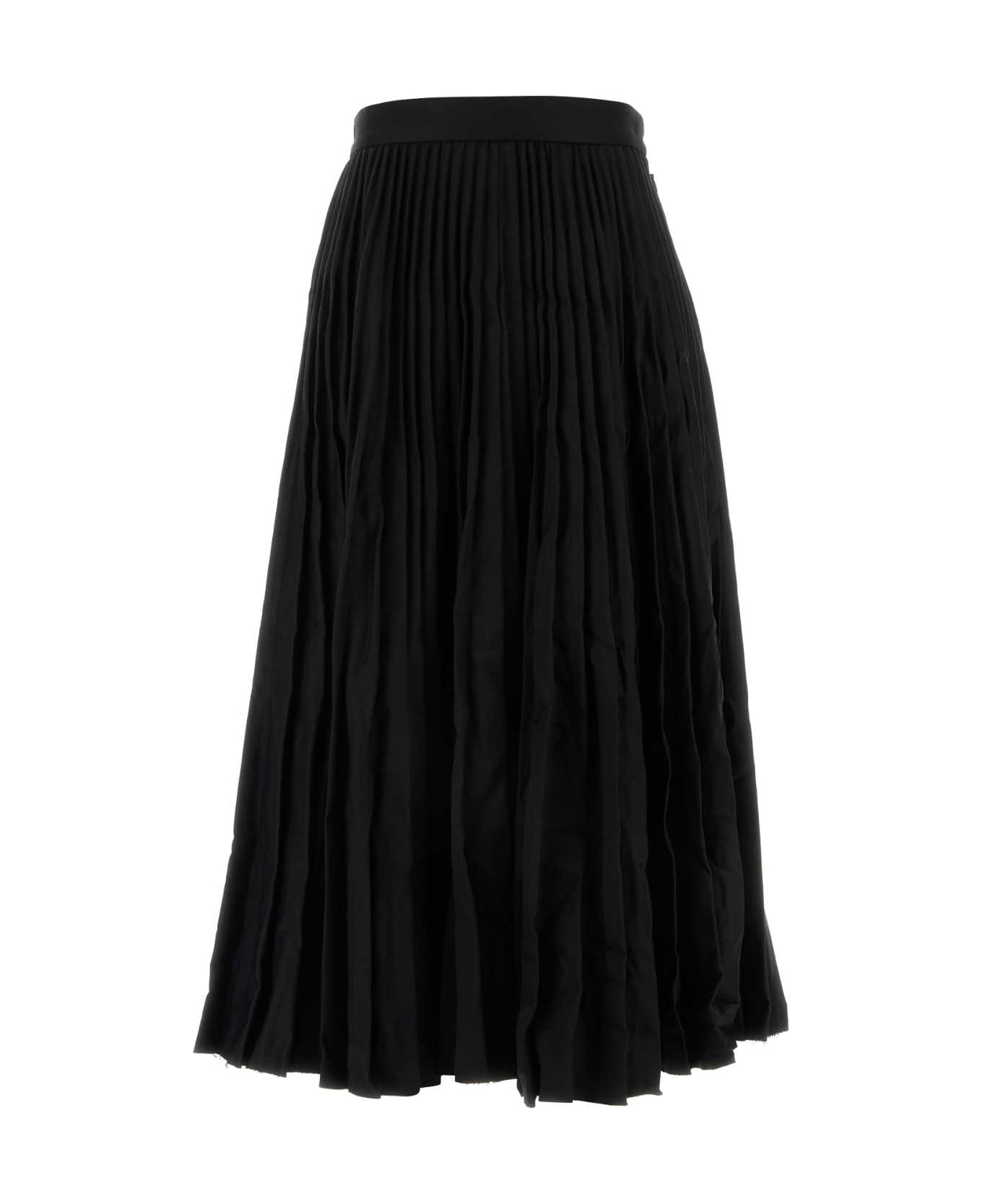 Balenciaga Black Wool Skirt - Black