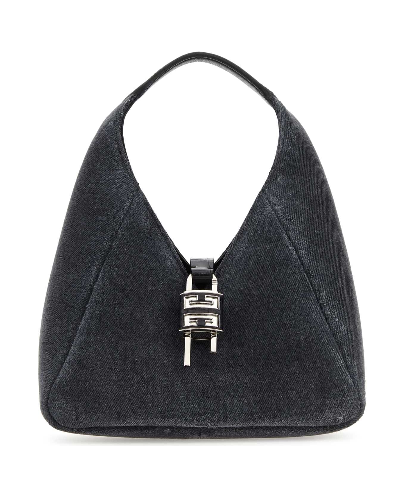 Givenchy Black Denim Mini G-hobo Handbag - BLACK