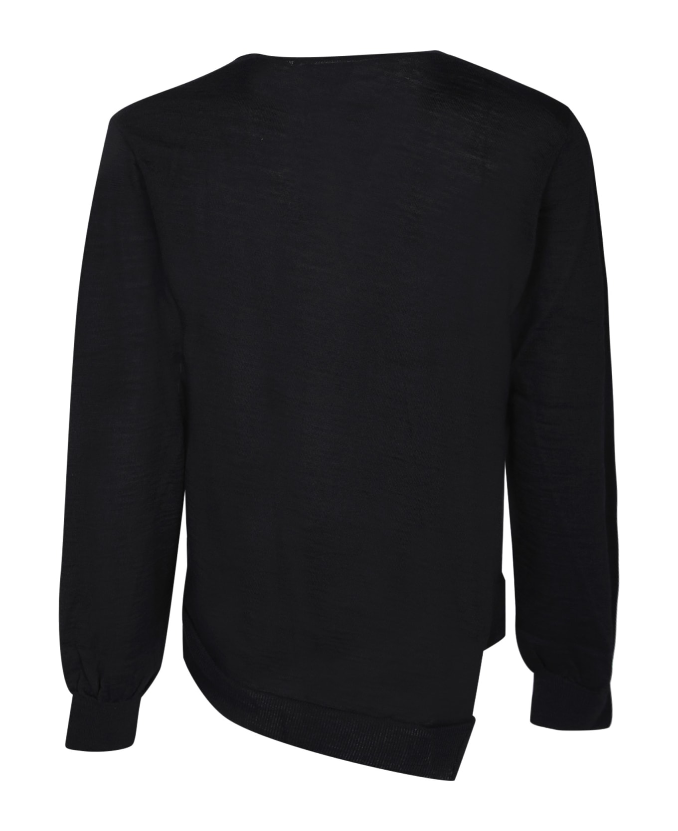 Comme des Garçons Shirt Asymmetric Black Pullover - Black フリース