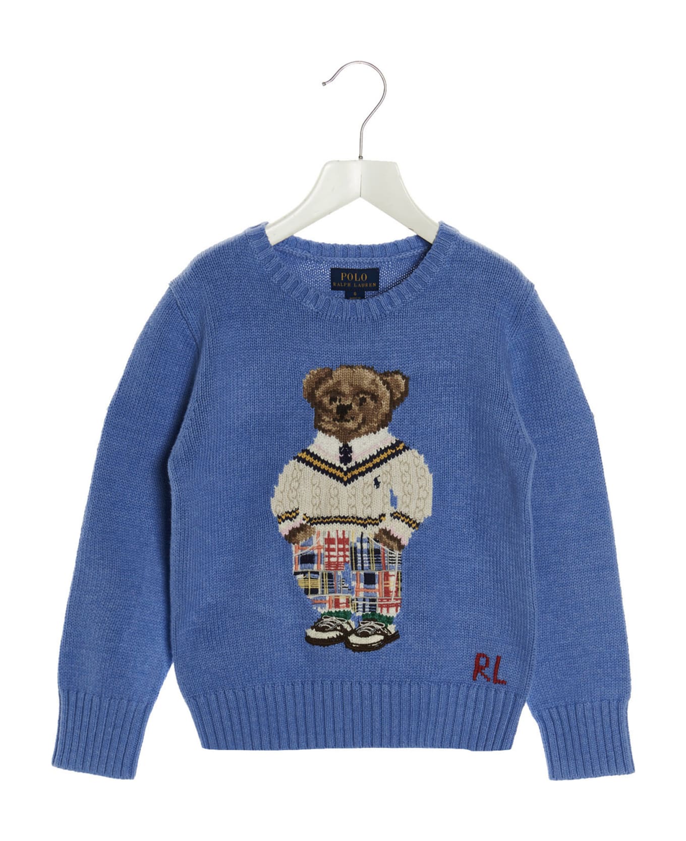Polo Ralph Lauren 'bear' Sweater - Light Blue