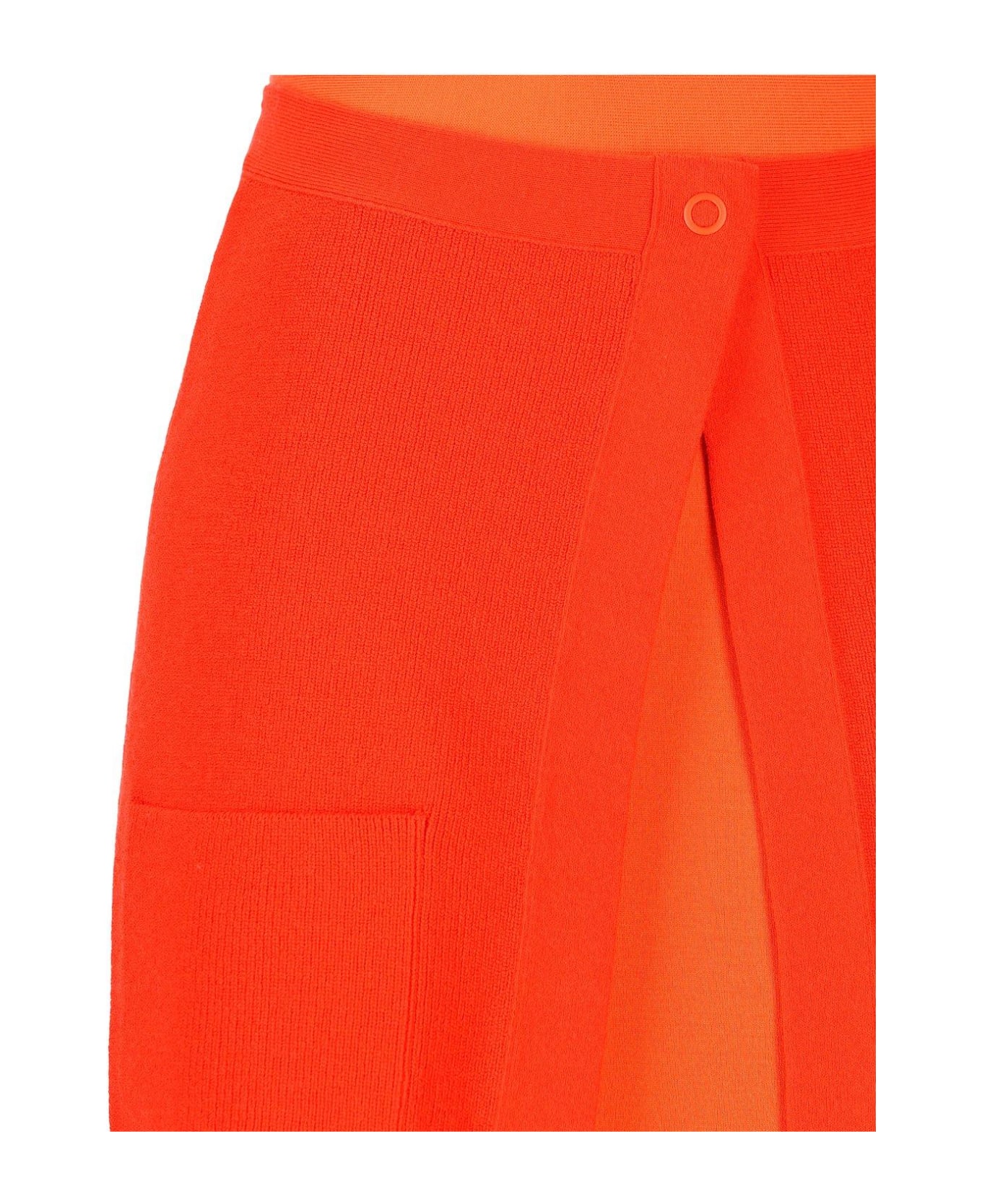 Fendi Double-layer Short Fitted Skirt - ORANGE スカート