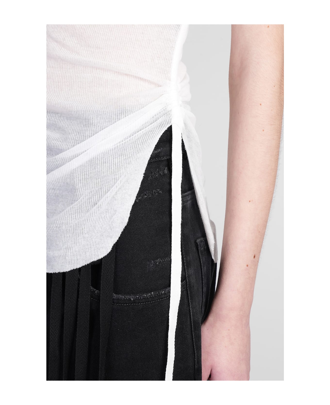 Ann Demeulemeester Mara Topwear In White Cotton - white