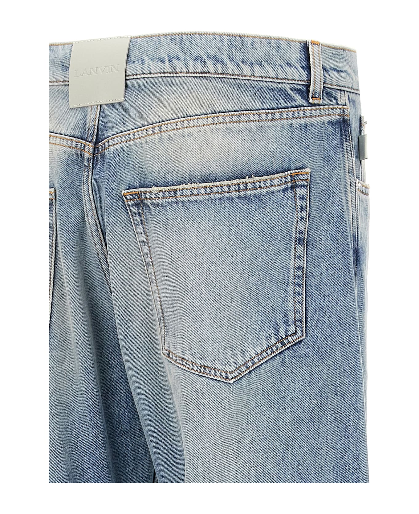 Lanvin Twisted Hem Jeans - Light Blue