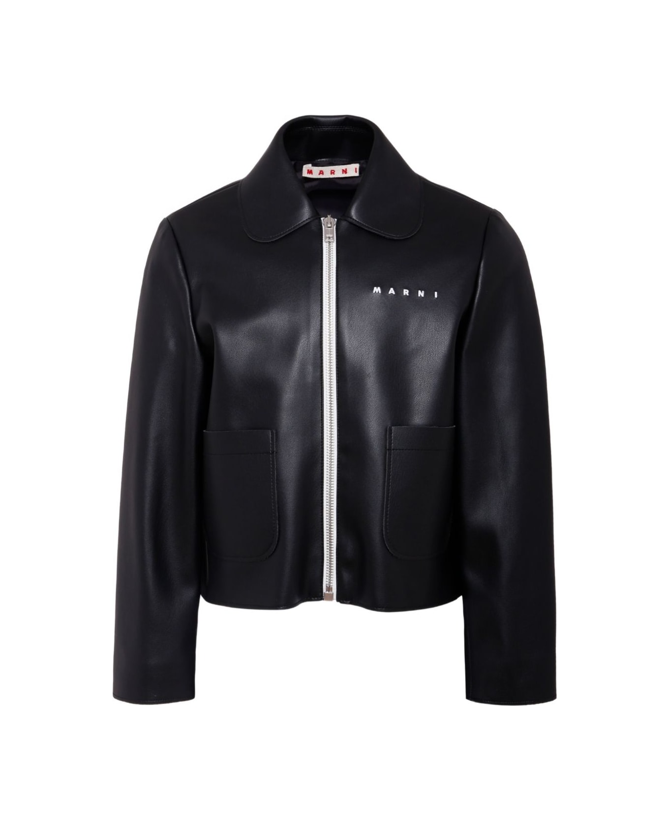 Marni Kids Jacket With Embroidery - Black