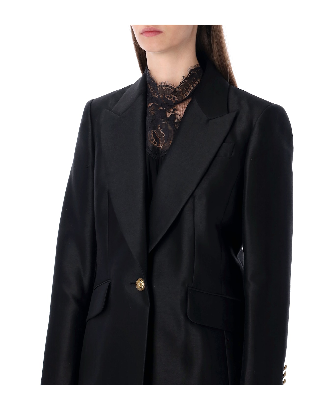 Zimmermann Hypnotic Wool-silk Blend Tailored Jacket - BLACK