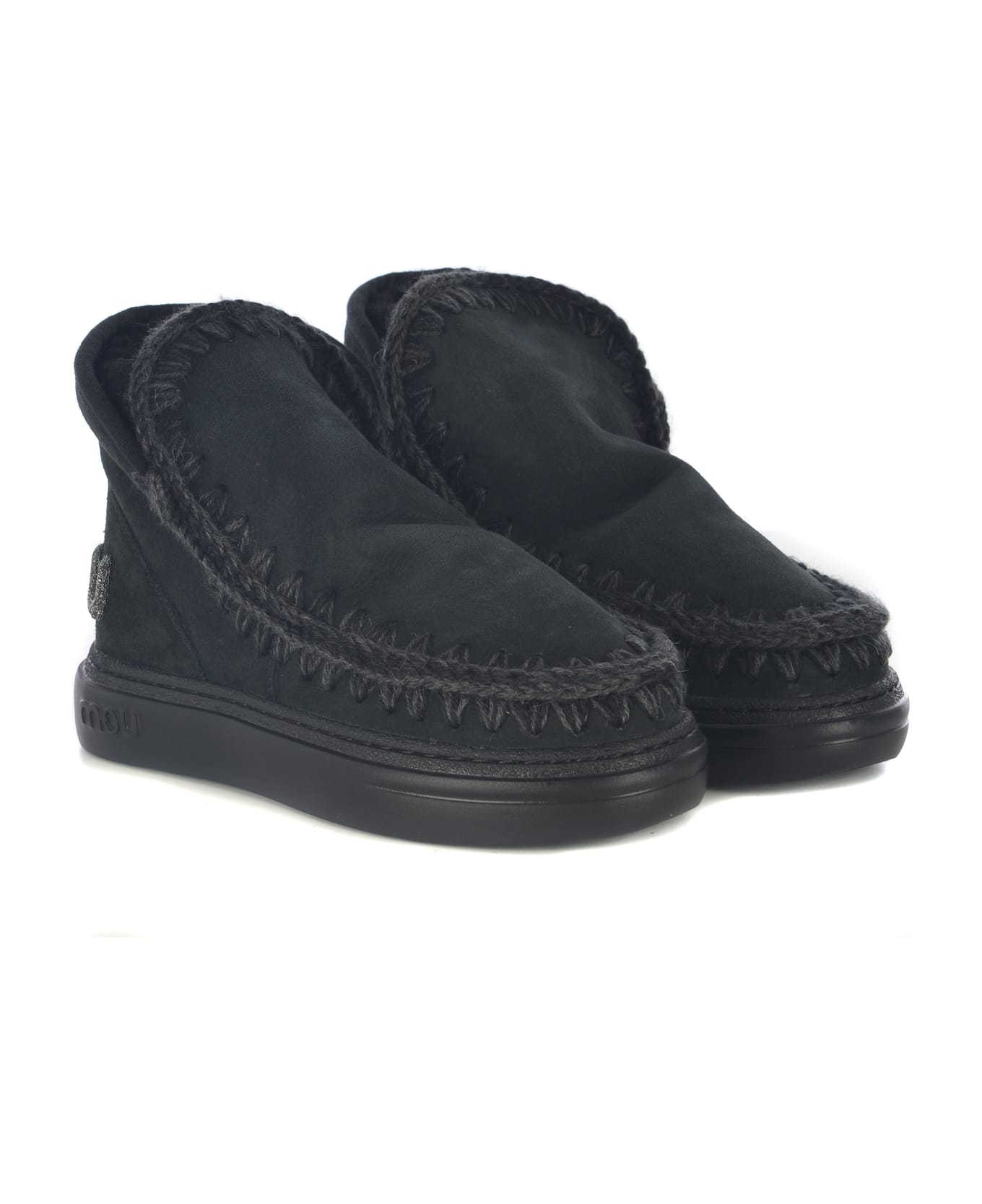 Mou Boots Mou "eskimo Bold" Made Of Suede - Black