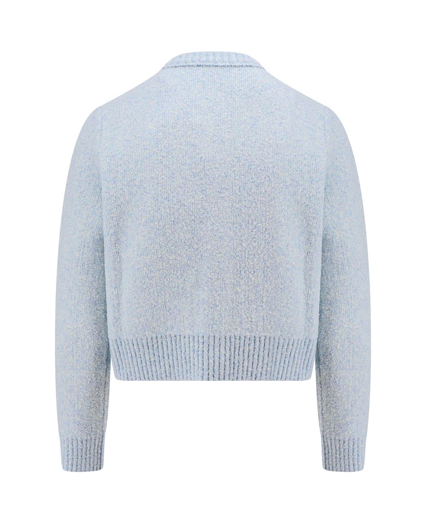Bottega Veneta Wool Bouclé Cardigan - Blue
