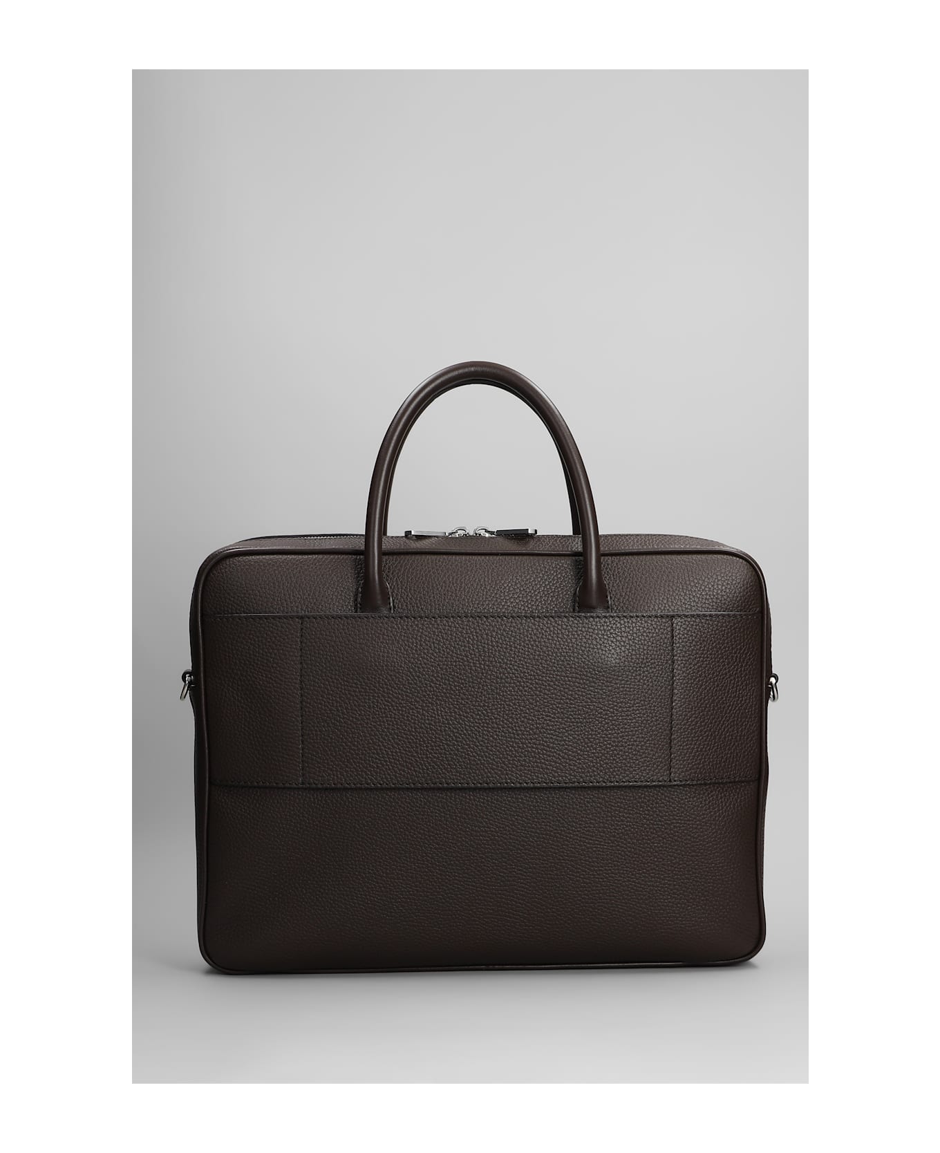 Bally Oeden Monobrief Hand Bag In Brown Leather - brown