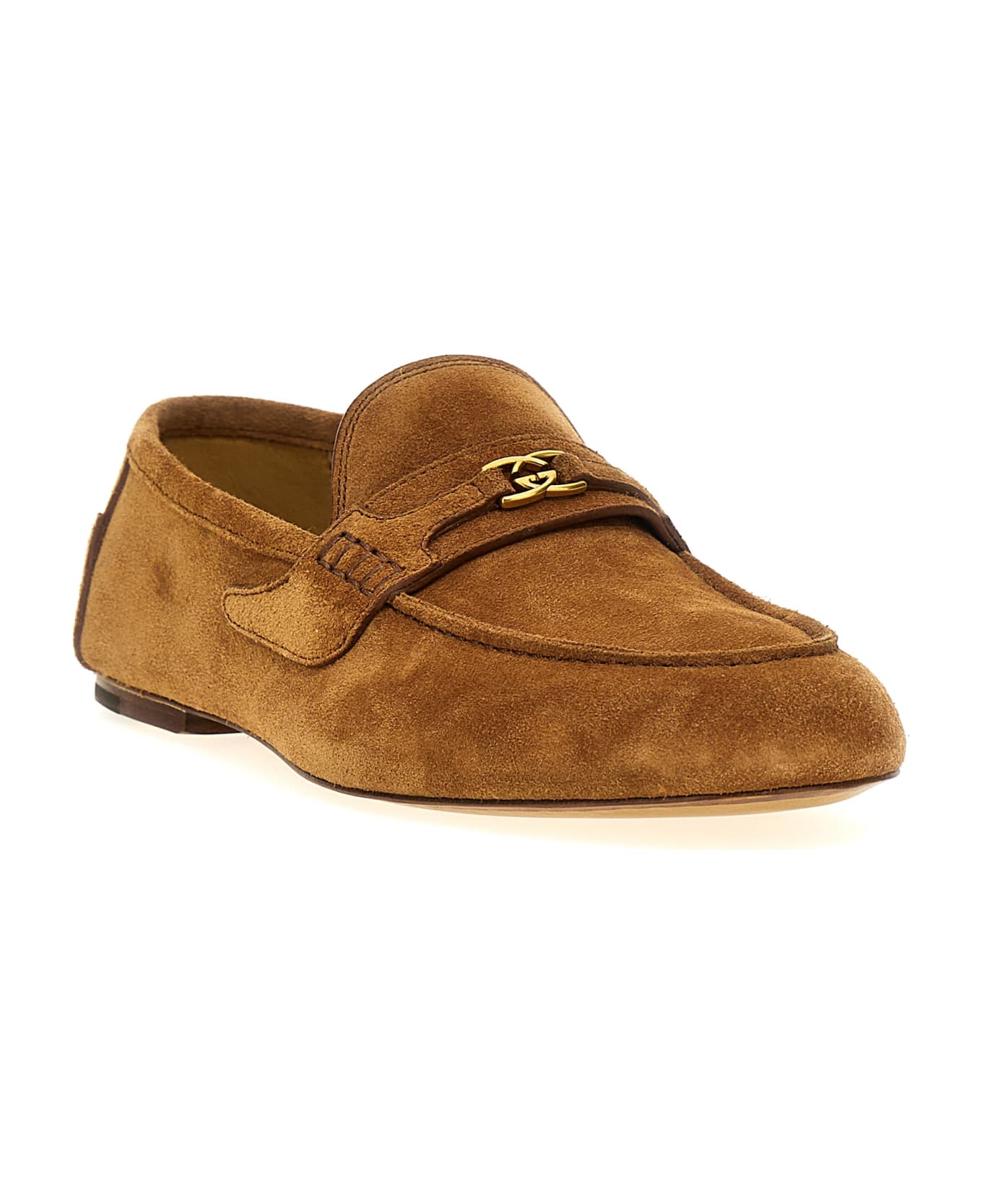 Gucci 'incrocio Gg' Loafers - Brown