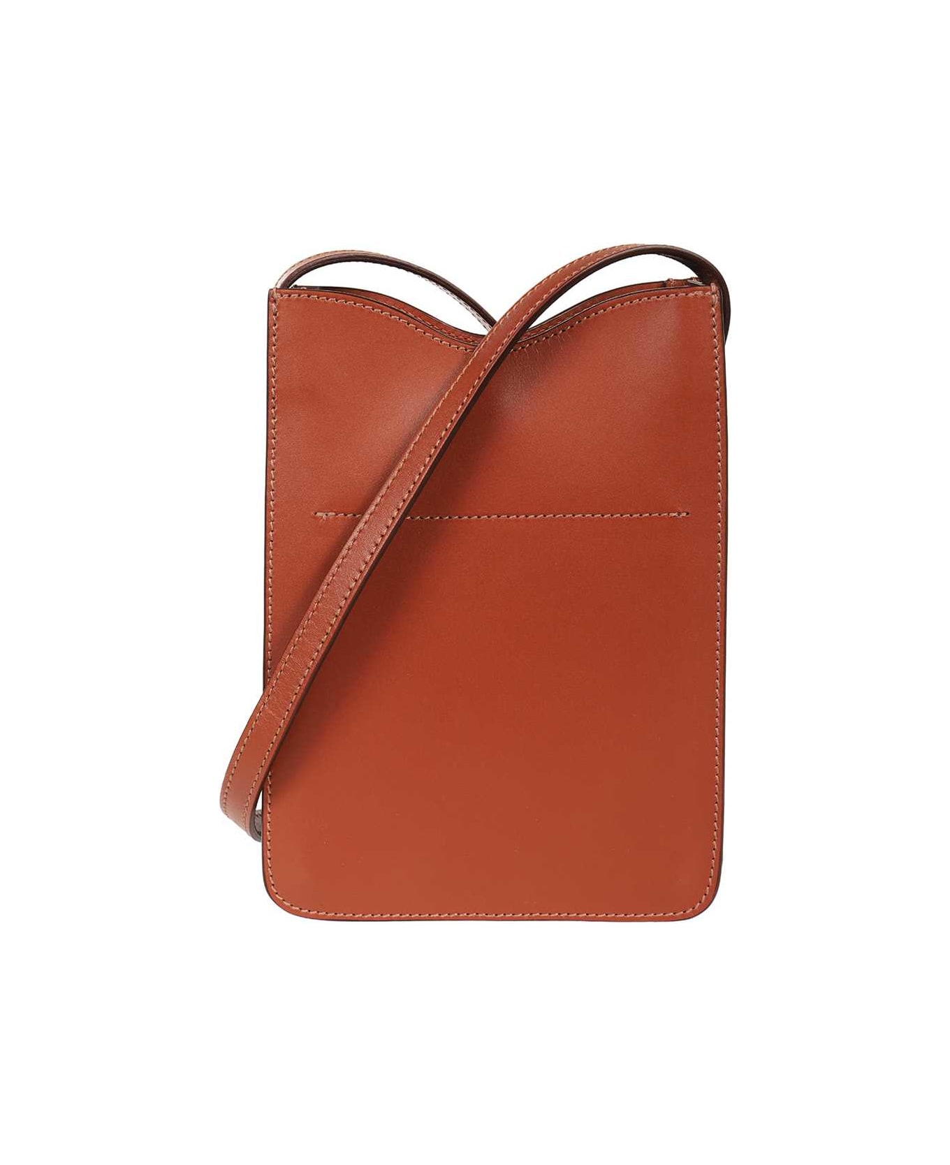 Il Bisonte Leather Crossbody Bag - brown