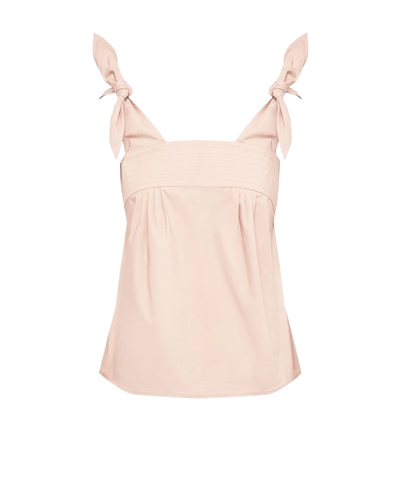 See by Chloé Top With Bow Straps - DUSTY CORAL