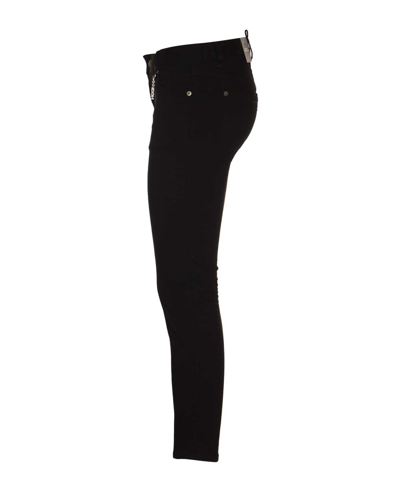 Dsquared2 Medium Waist Cropped Jeans - BLACK デニム