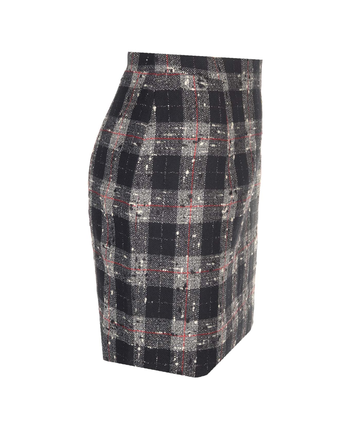 Alessandra Rich Tartan Mini Skirt - Black スカート