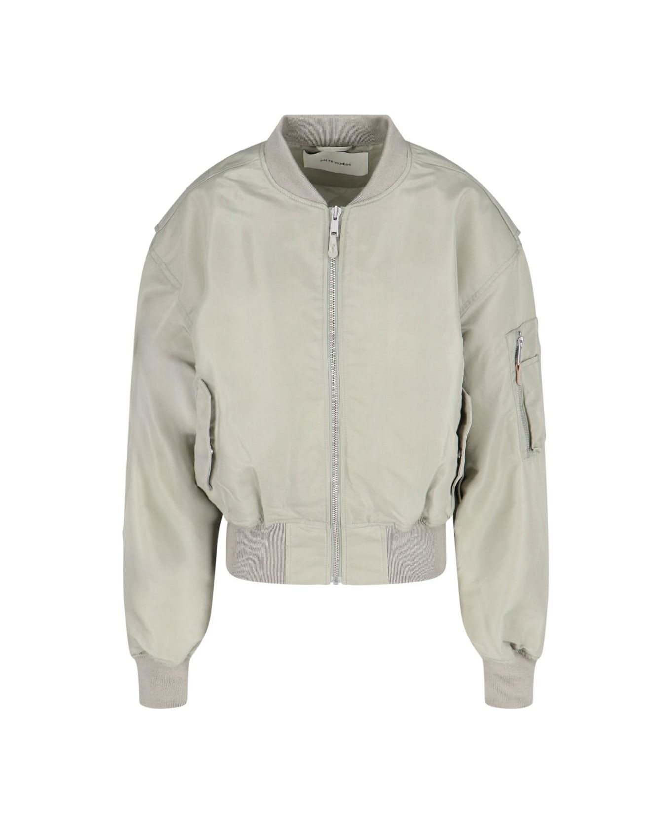 Entire Studios 
broad
 Zip Bomber Jacket - Gr Grey