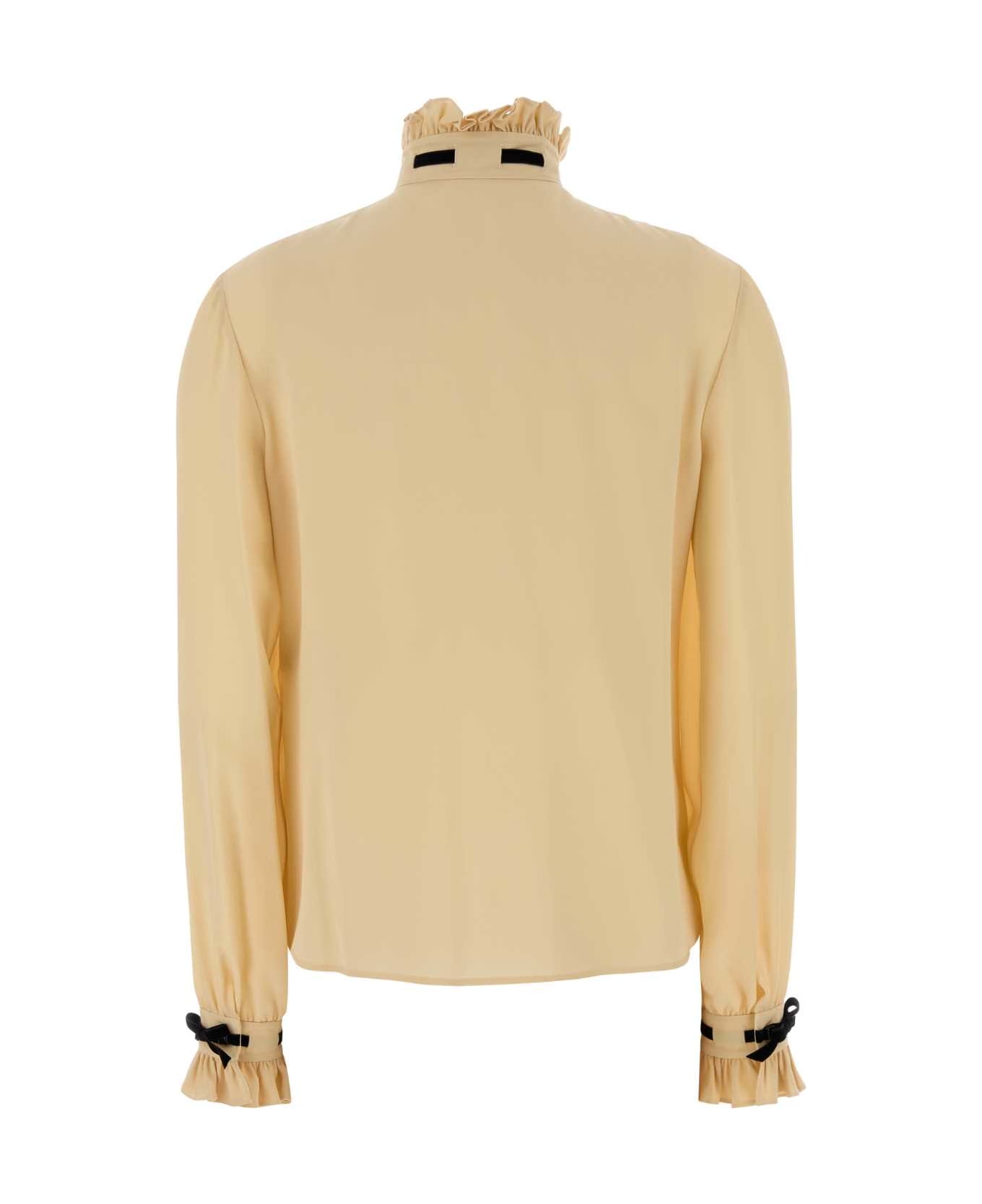 Valentino Garavani Yellow Silk Shirt - BETULLANERO