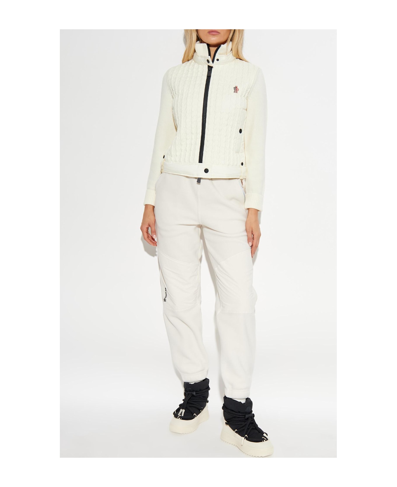 Moncler Grenoble Quilted Cardigan - WHITE