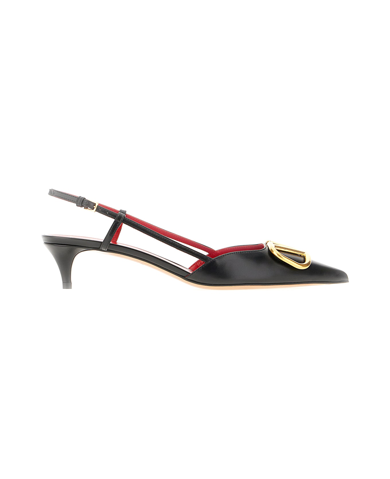 Valentino Garavani Black Leather Pumps - Nero