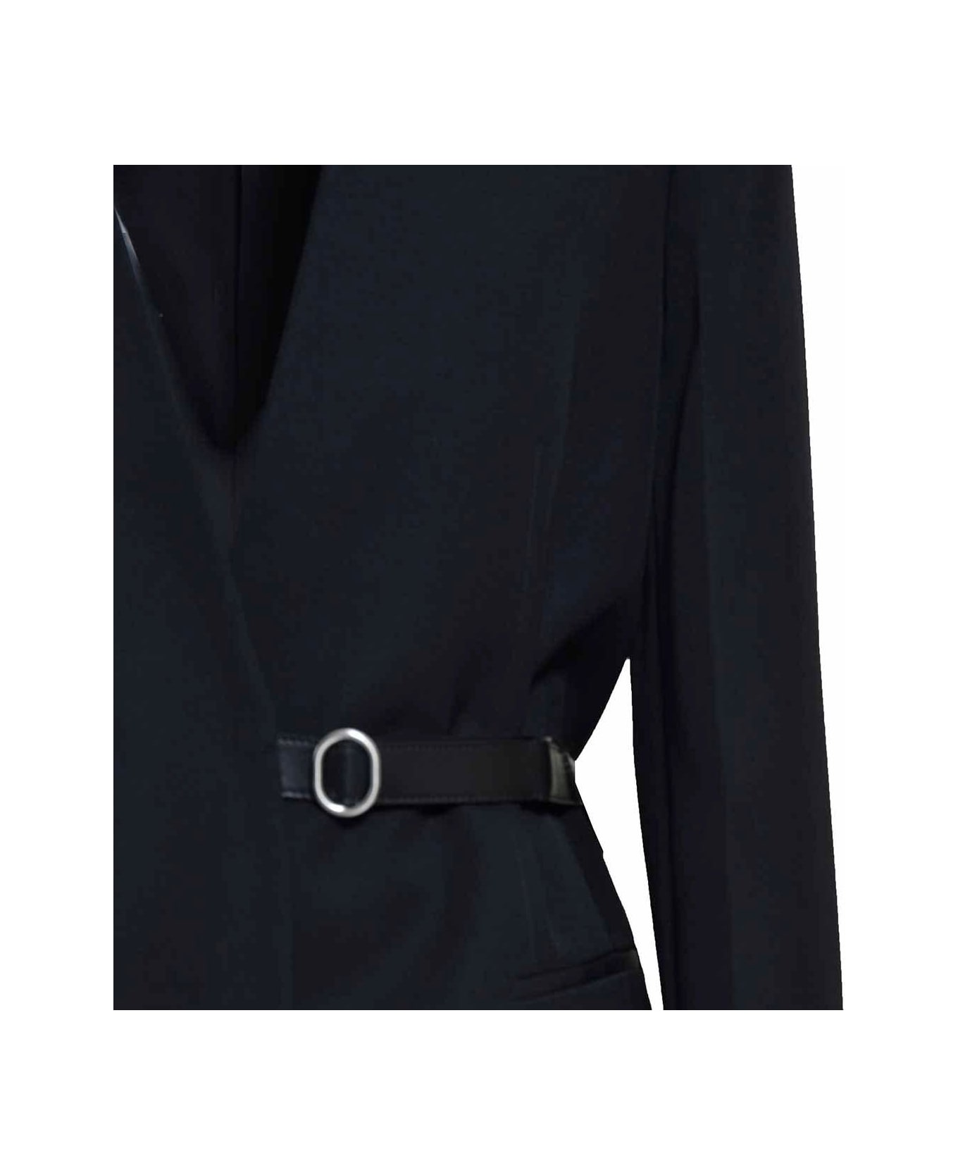 Jil Sander Single-breasted V-neck Tailored Jacket - Nero