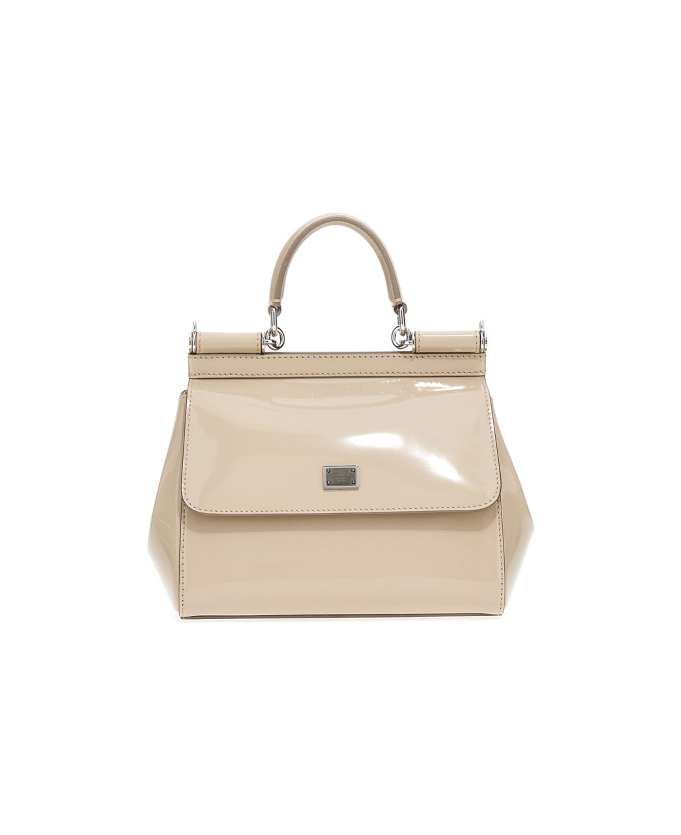Dolce & Gabbana Logo Leather Handbag - Beige トートバッグ