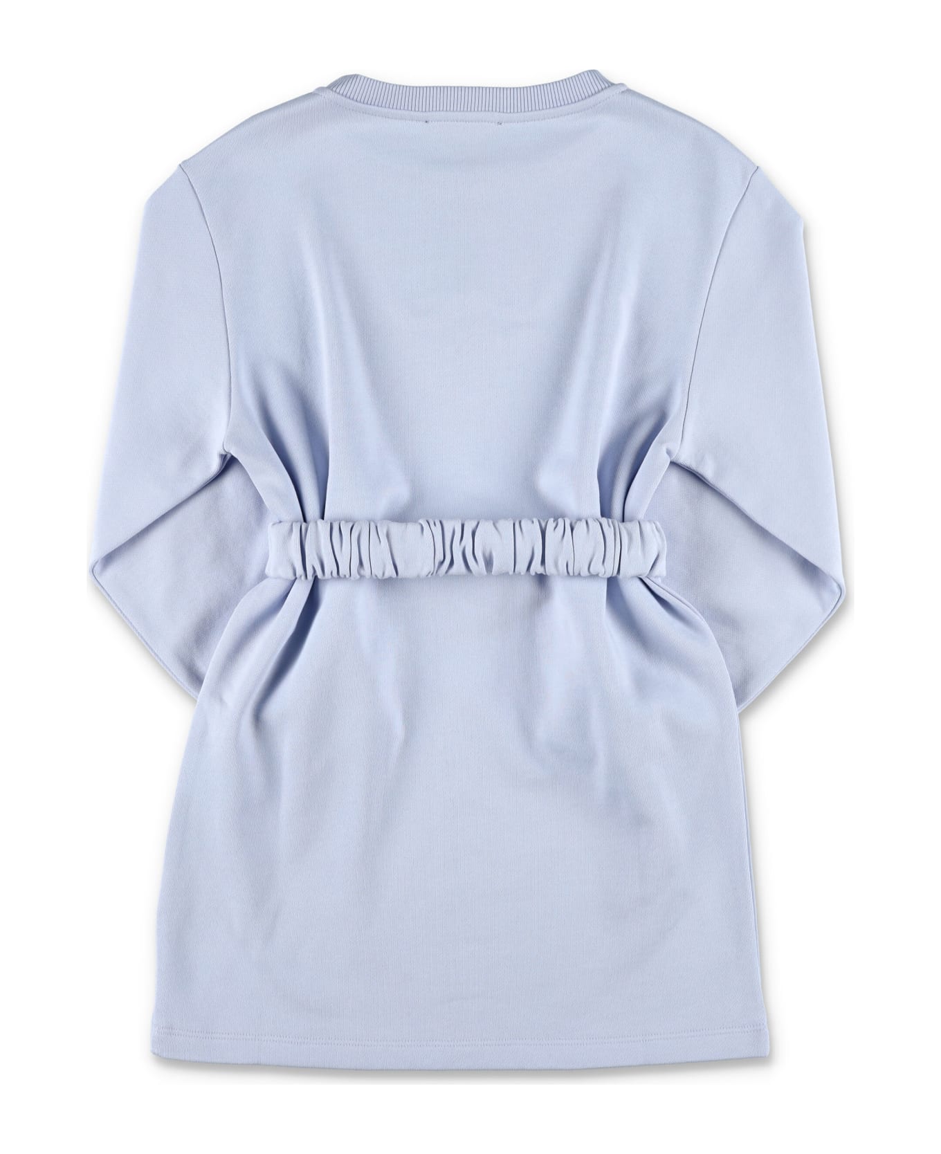 Balmain Cotton Dress With Belt - LIGHT BLUE
