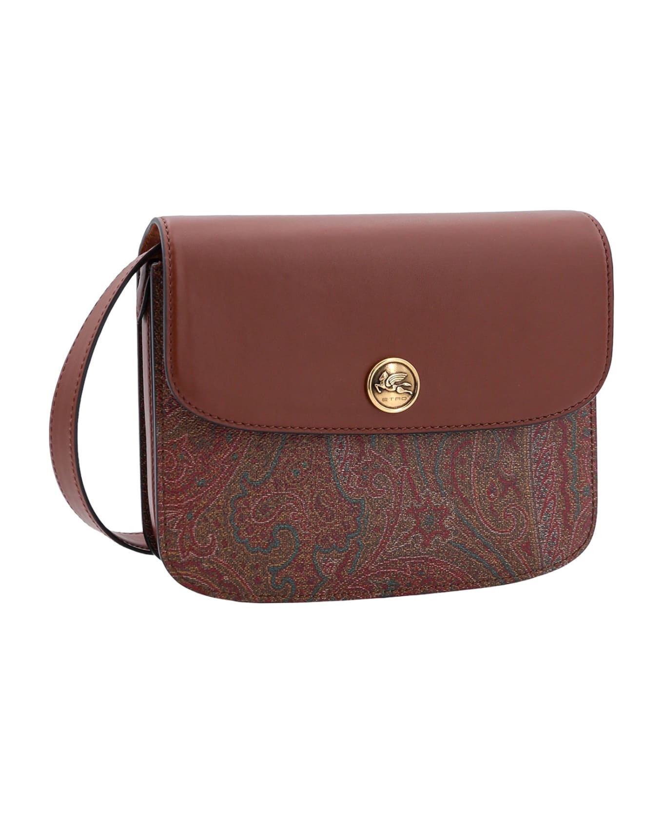 Etro Essential Shoulder Bag - BROWN/RED