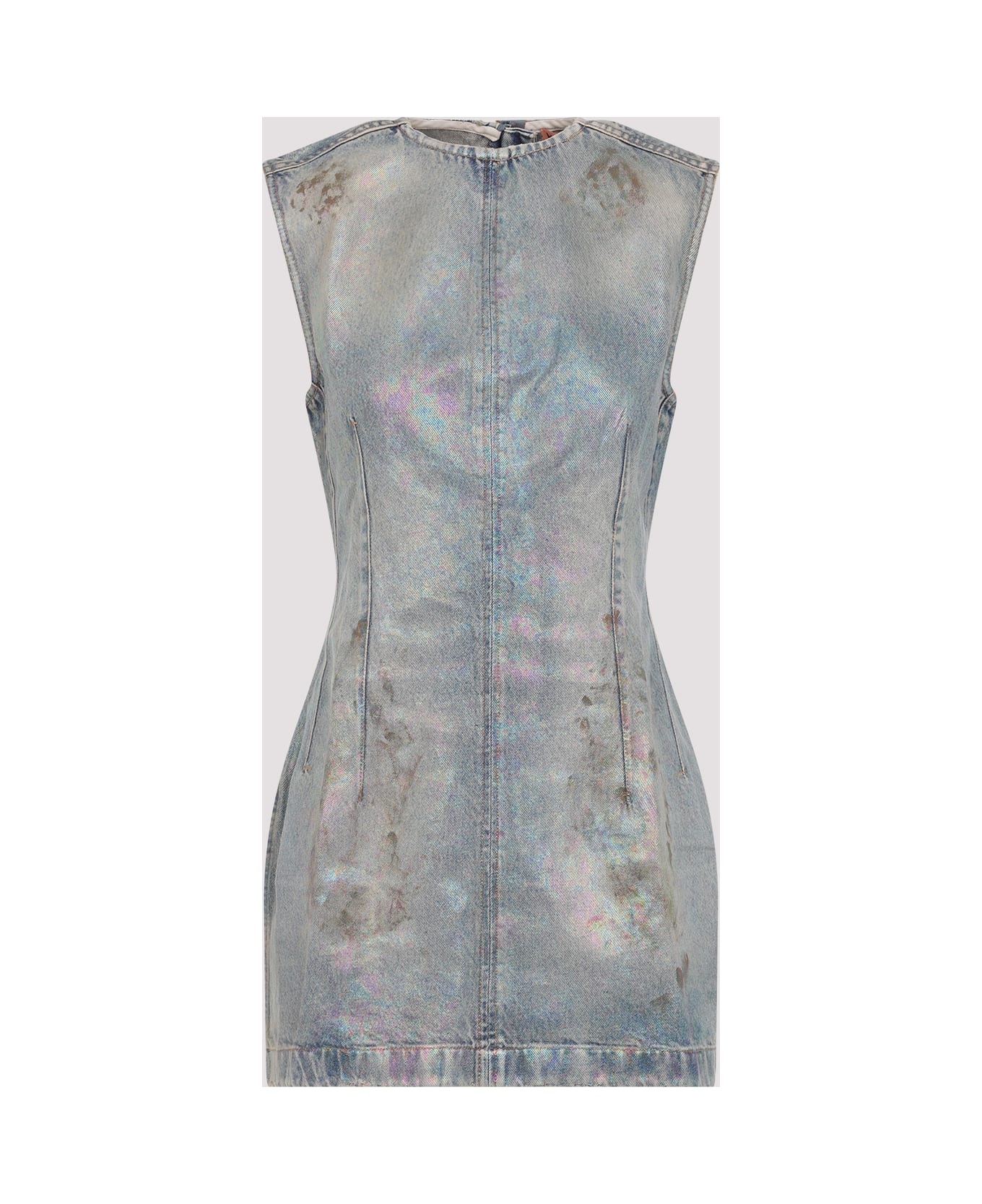 Acne Studios Mini Dress Denim - Auz Mid Blue