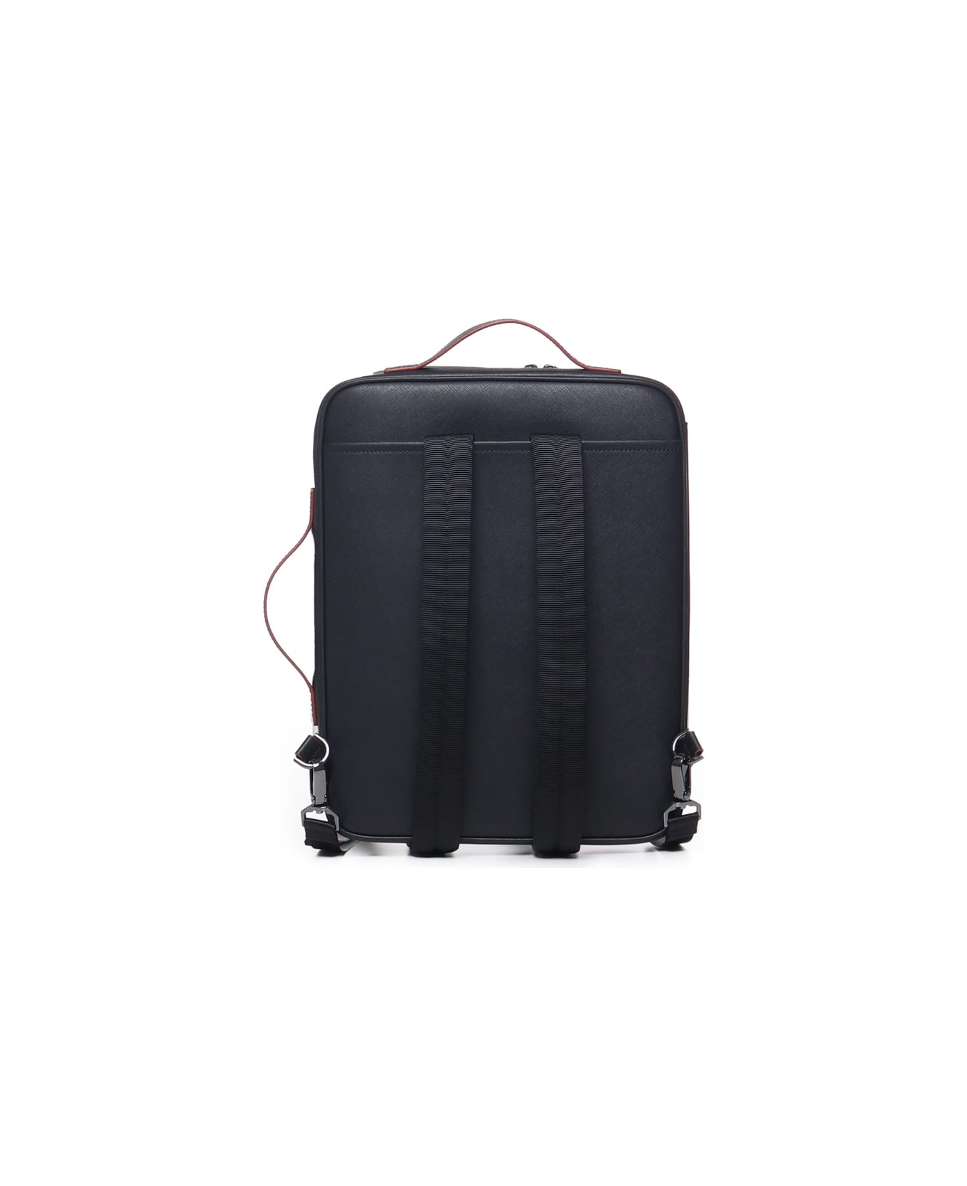 Giorgio Armani Business Bag With Shoulder Straps In Regenerated Saffiano And Recycled Nylon Giorgio Armani