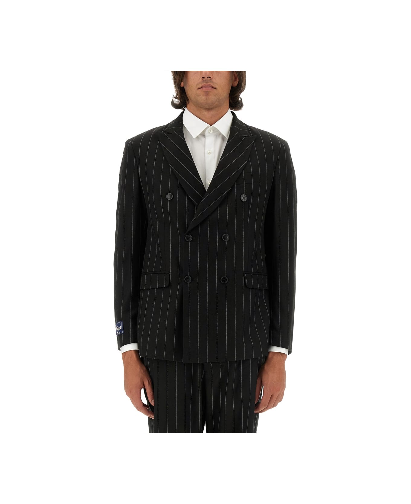 Family First Milano Double-breasted Jacket - BLACK