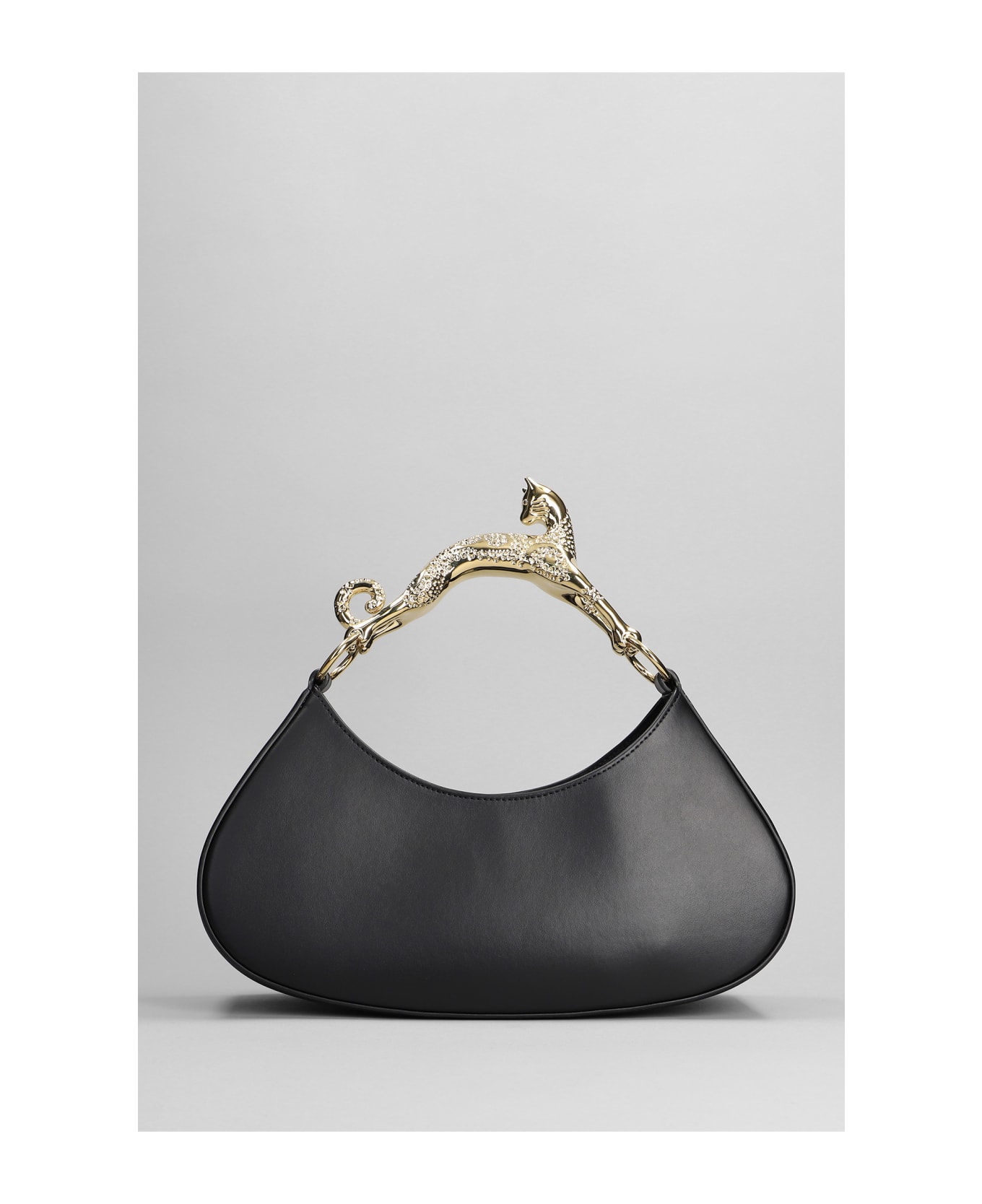 Lanvin Hobo Hand Bag In Black Leather - Black