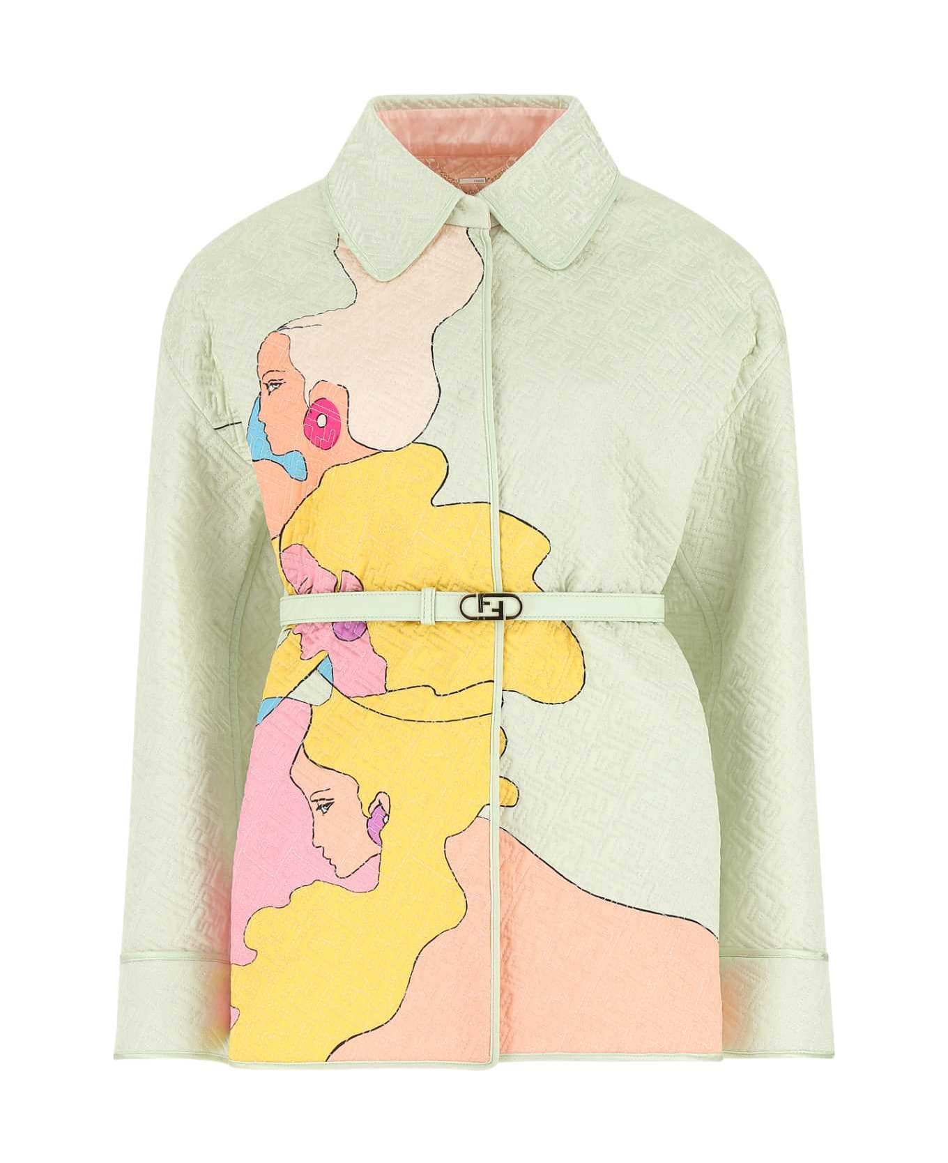 Fendi Pastel Green Silk Go-to Jacket - F0ZA0