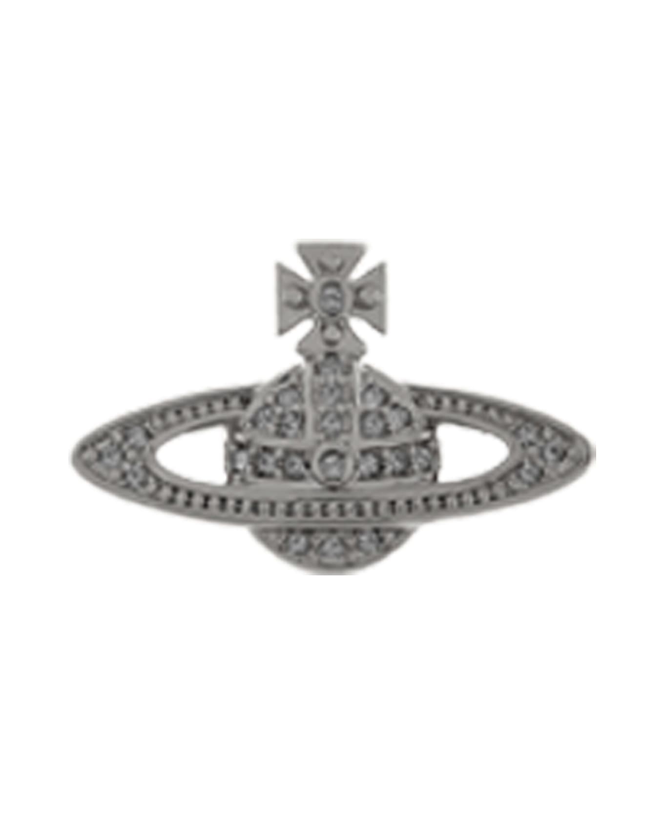 Vivienne Westwood Mini Bas Relief Earrings - Silver