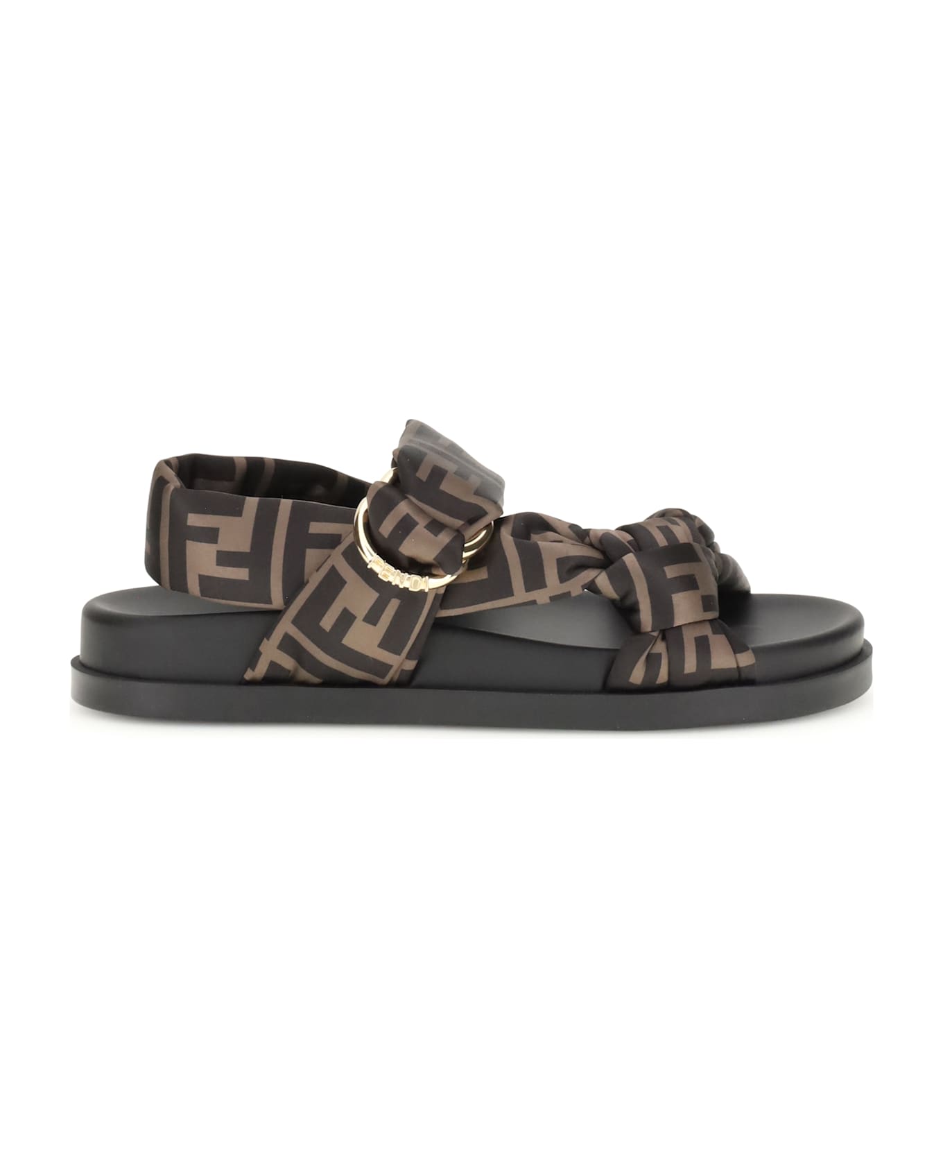 Fendi Ff Satin Sandals