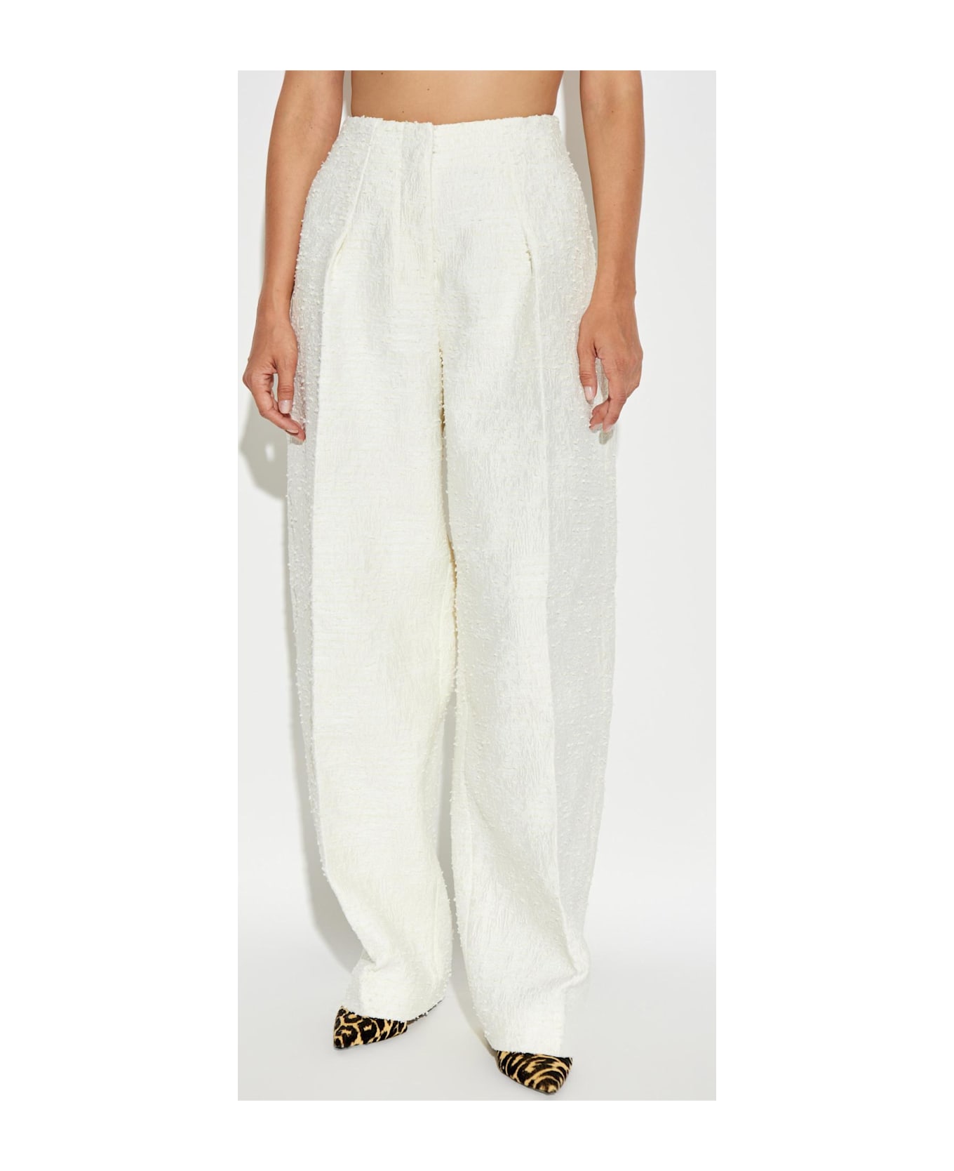 Jacquemus Creased Pants 
curvo
 - WHITE/NEUTRALS