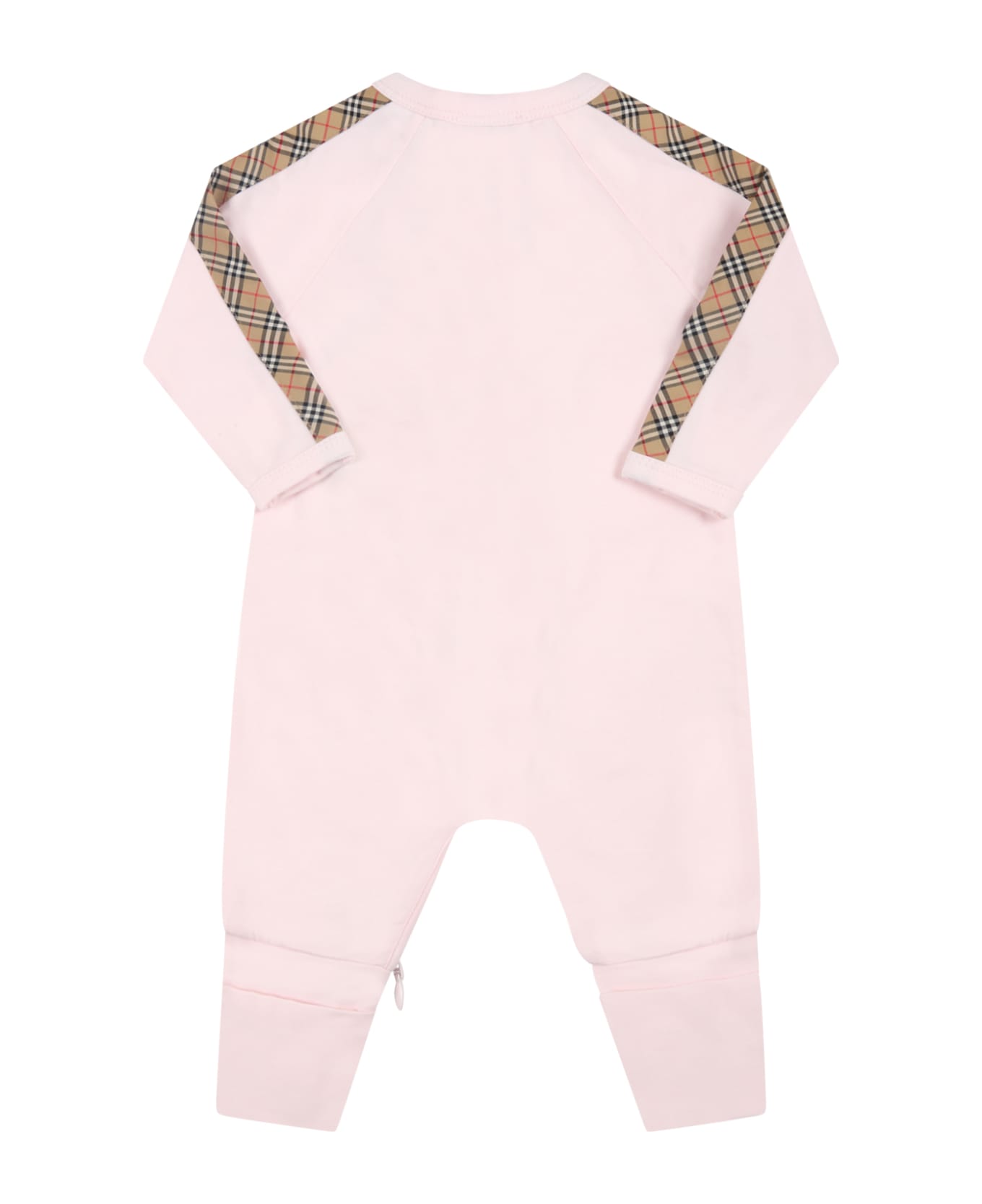 Burberry Pink Set For Baby Girl With Iconic Check Vintage - Pink