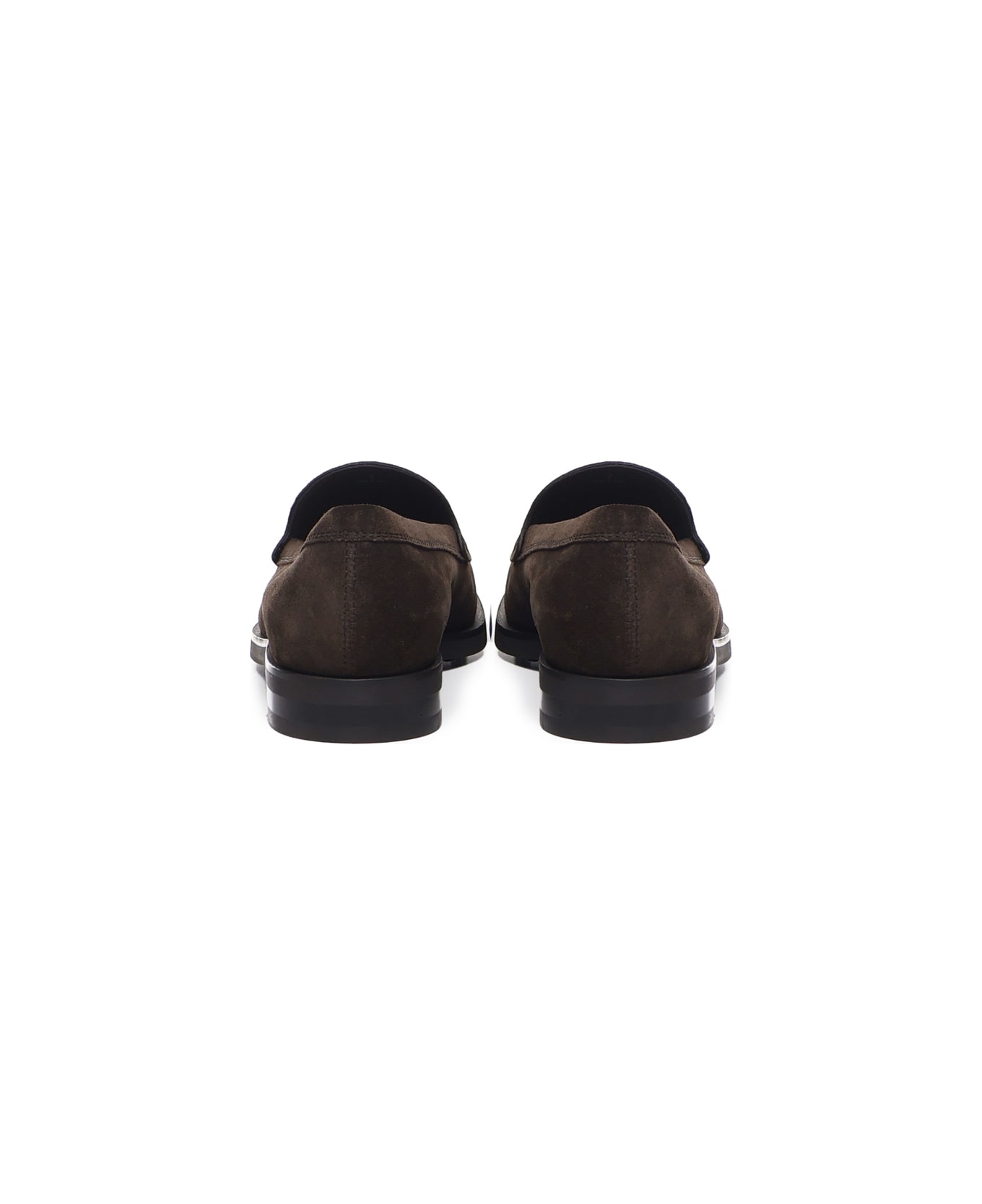 Tod's Brown Suede Loafers - DARK BROWN