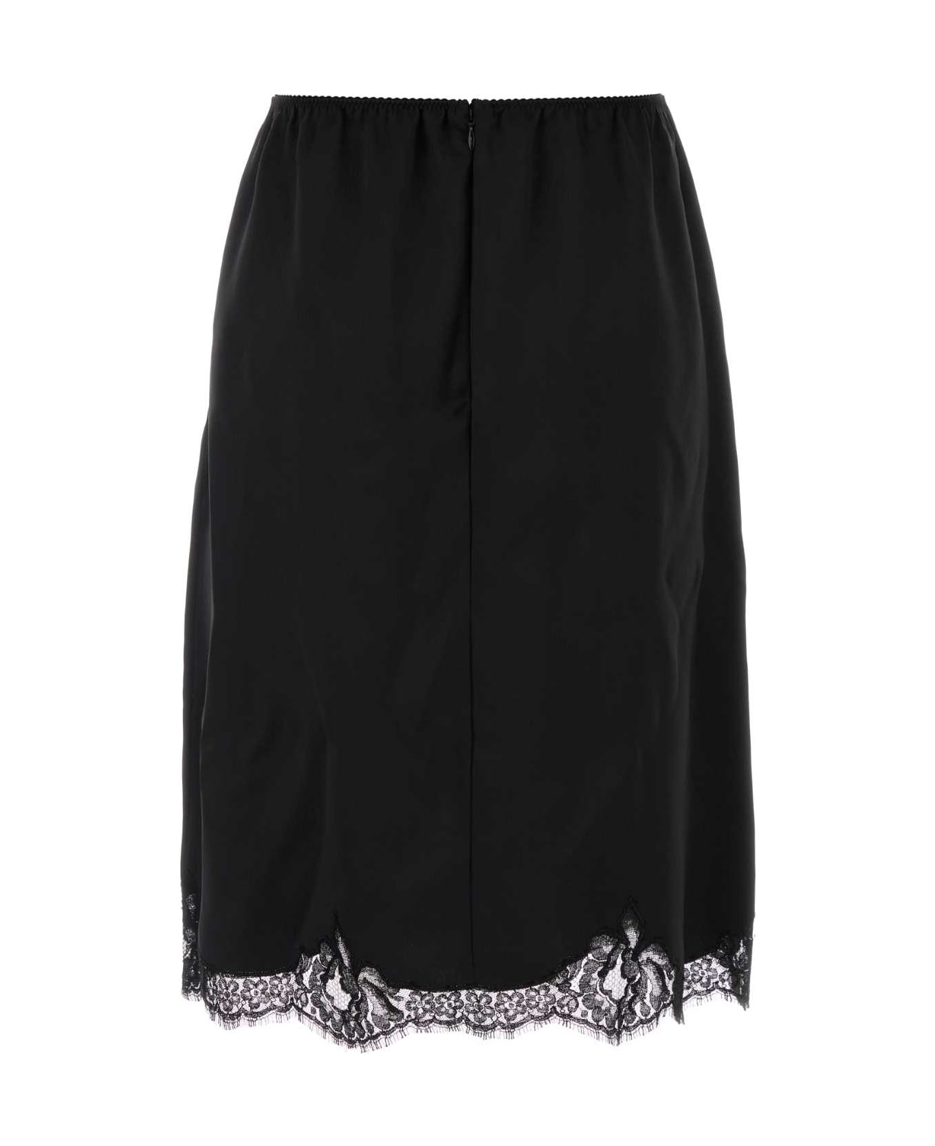 Dolce 
Gabbana Black Satin Skirt - NERO